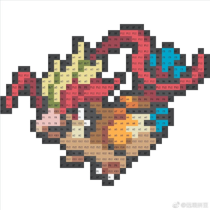 宝可梦拼豆图纸 超进化mega（色号Mard）