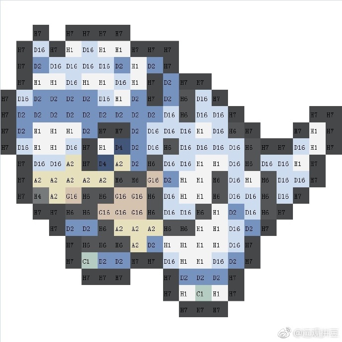 宝可梦拼豆图纸 阿罗拉形态（色号Mard）
