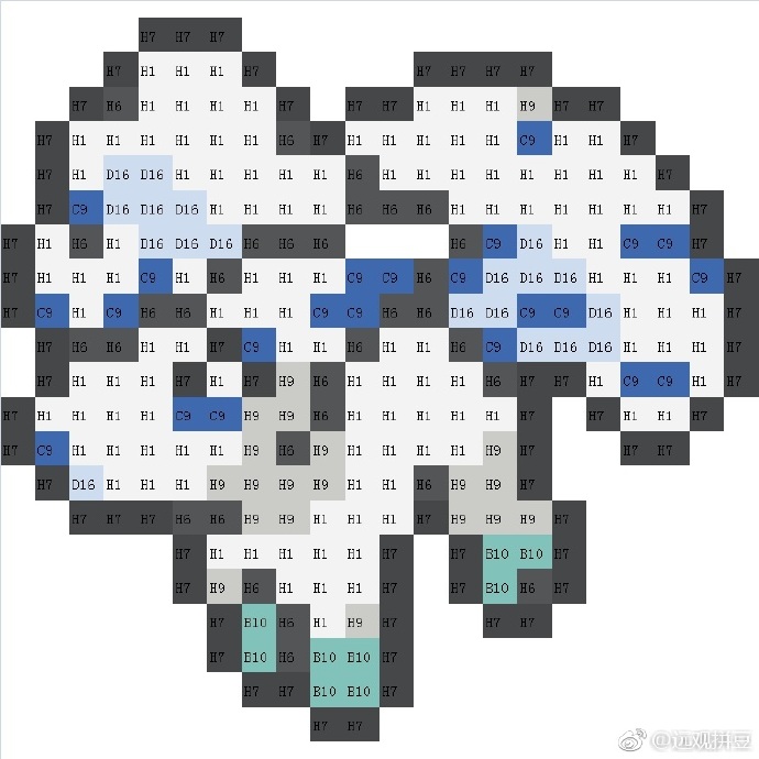 宝可梦拼豆图纸 阿罗拉形态（色号Mard）