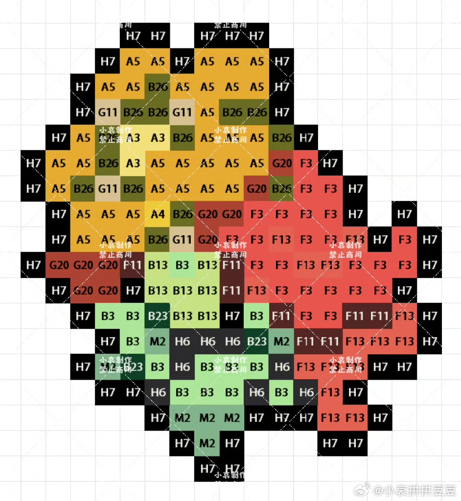 宝可梦拼豆图纸 第八代96只（色号Mard）