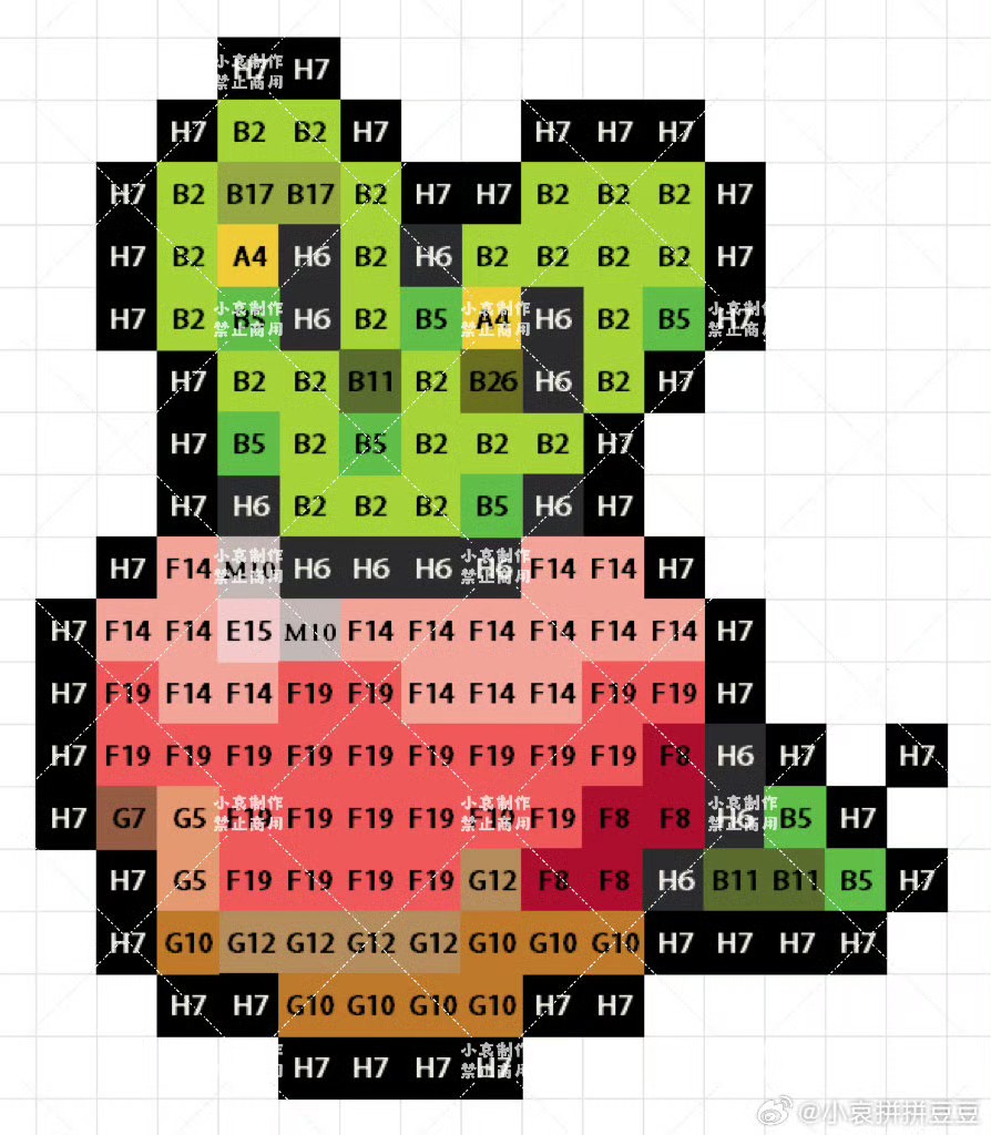 宝可梦拼豆图纸 第八代96只（色号Mard）