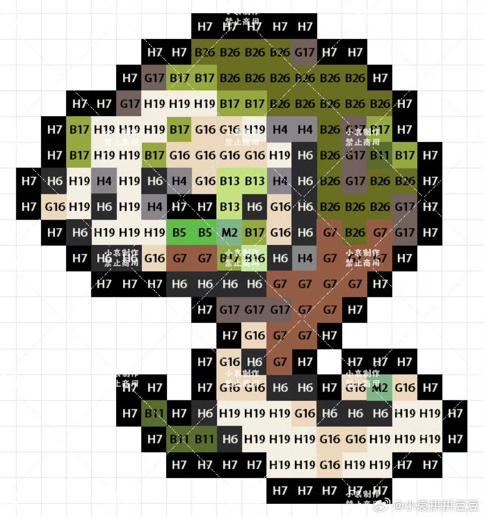 宝可梦拼豆图纸 第八代96只（色号Mard）