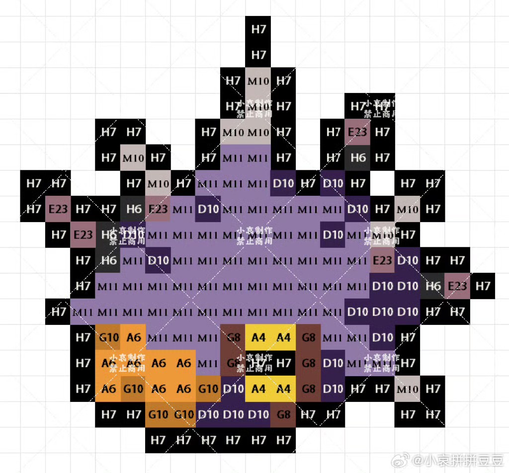 宝可梦拼豆图纸 第八代96只（色号Mard）