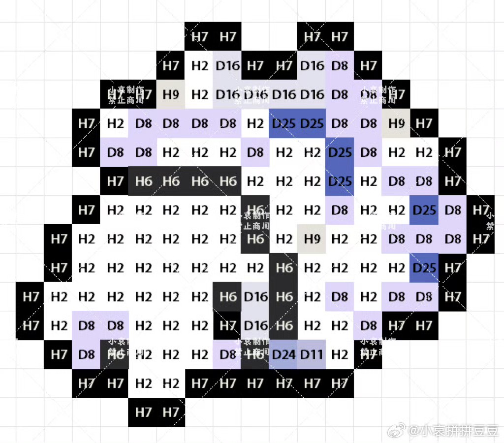 宝可梦拼豆图纸 第八代96只（色号Mard）
