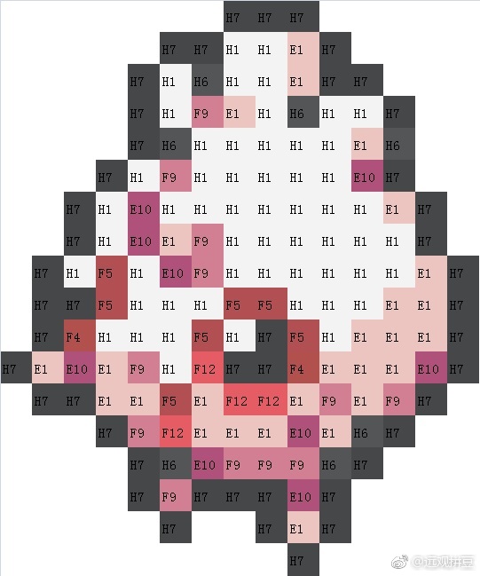 宝可梦拼豆图纸 第二代100只（色号Mard）