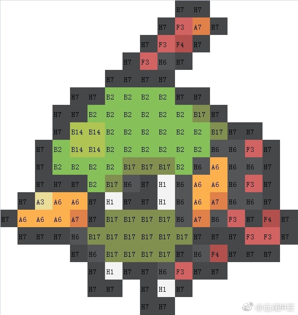 宝可梦拼豆图纸 第二代100只（色号Mard）