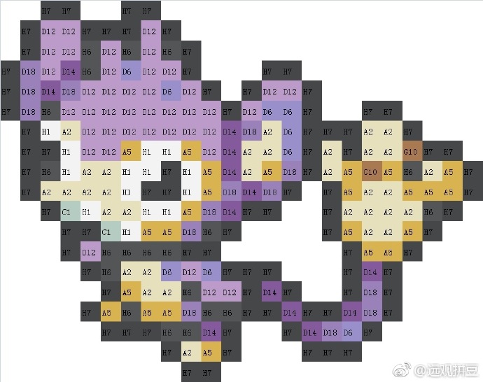 宝可梦拼豆图纸 第二代100只（色号Mard）