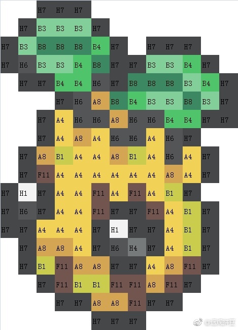 宝可梦拼豆图纸 第二代100只（色号Mard）