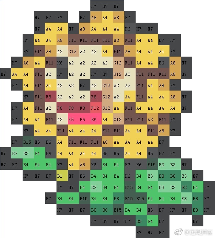 宝可梦拼豆图纸 第二代100只（色号Mard）