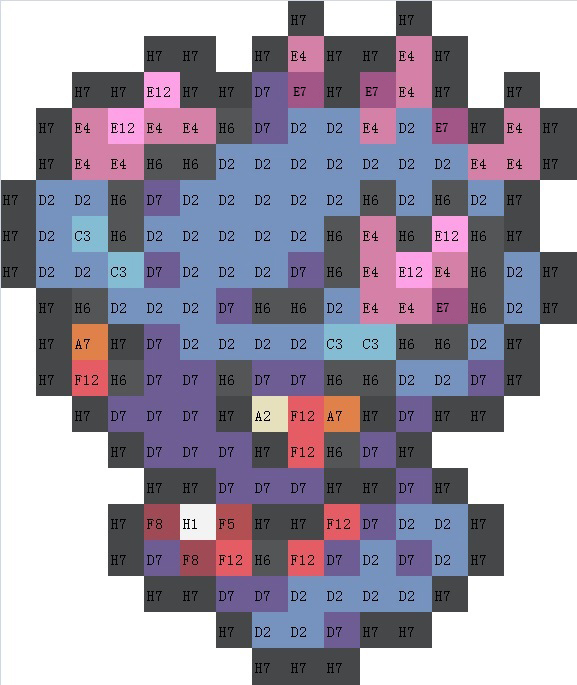 宝可梦拼豆图纸 第二代100只（色号Mard）