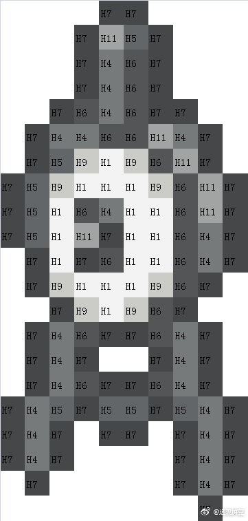 宝可梦拼豆图纸 第二代100只（色号Mard）