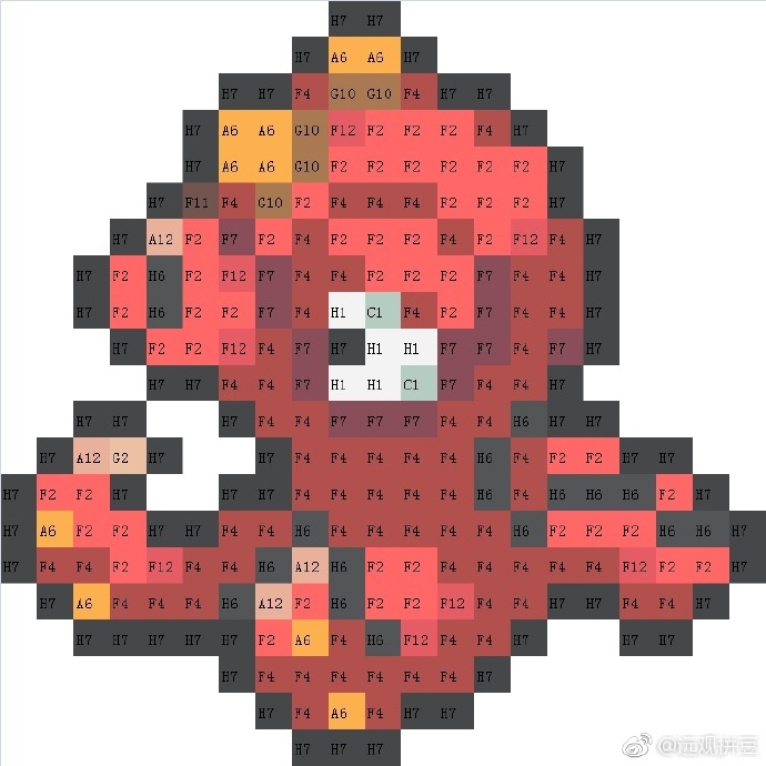 宝可梦拼豆图纸 第二代100只（色号Mard）