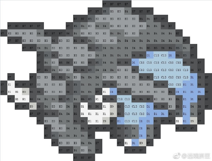 宝可梦拼豆图纸 第二代100只（色号Mard）