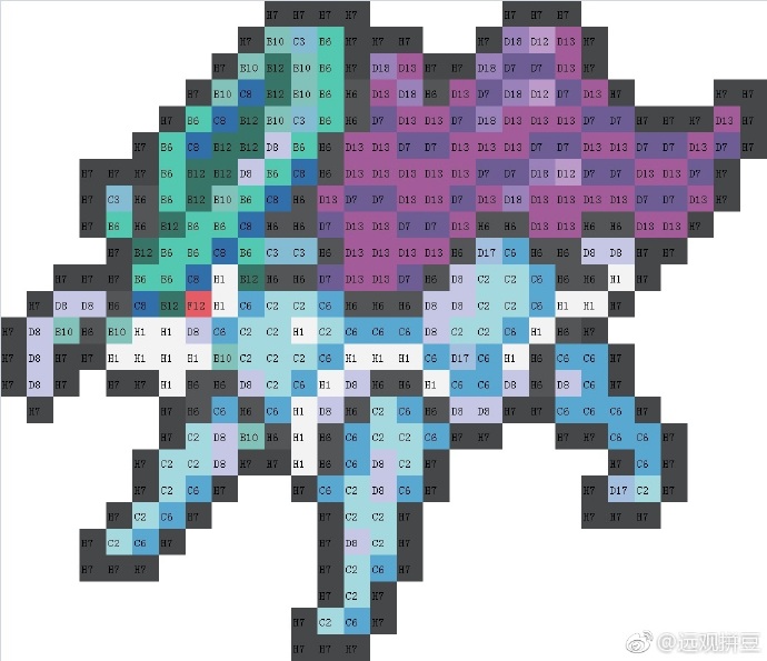 宝可梦拼豆图纸 第二代100只（色号Mard）