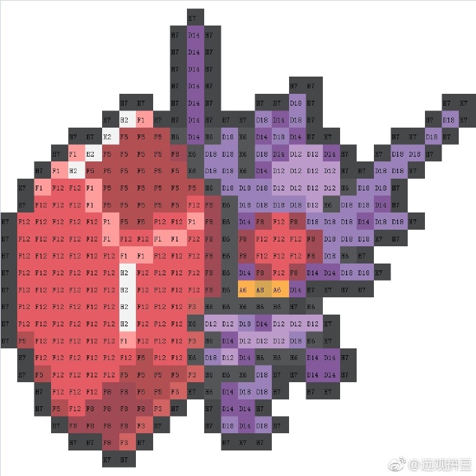 宝可梦拼豆图纸 超进化mega（色号Mard）