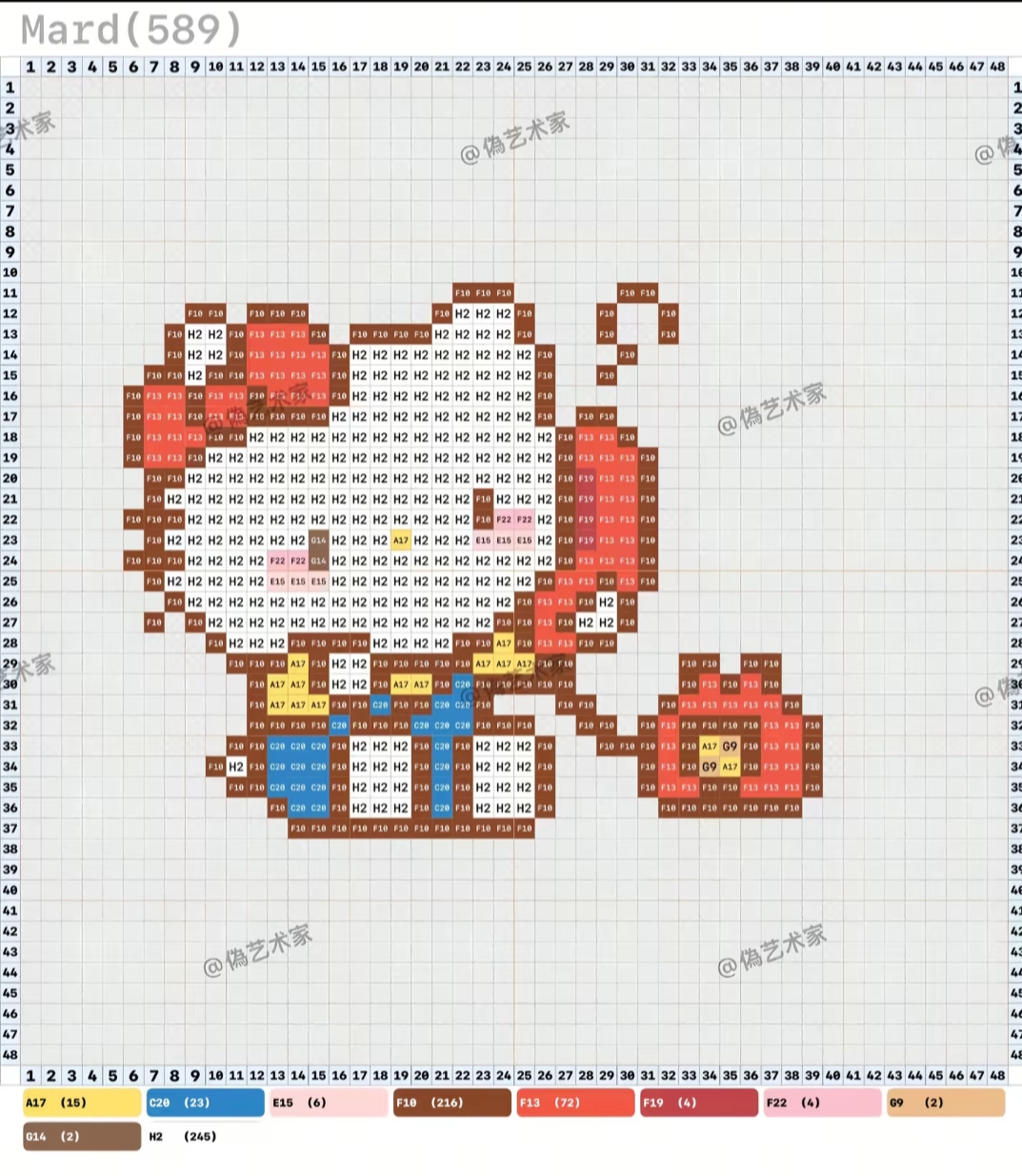 拼豆图纸 上班族版kitty