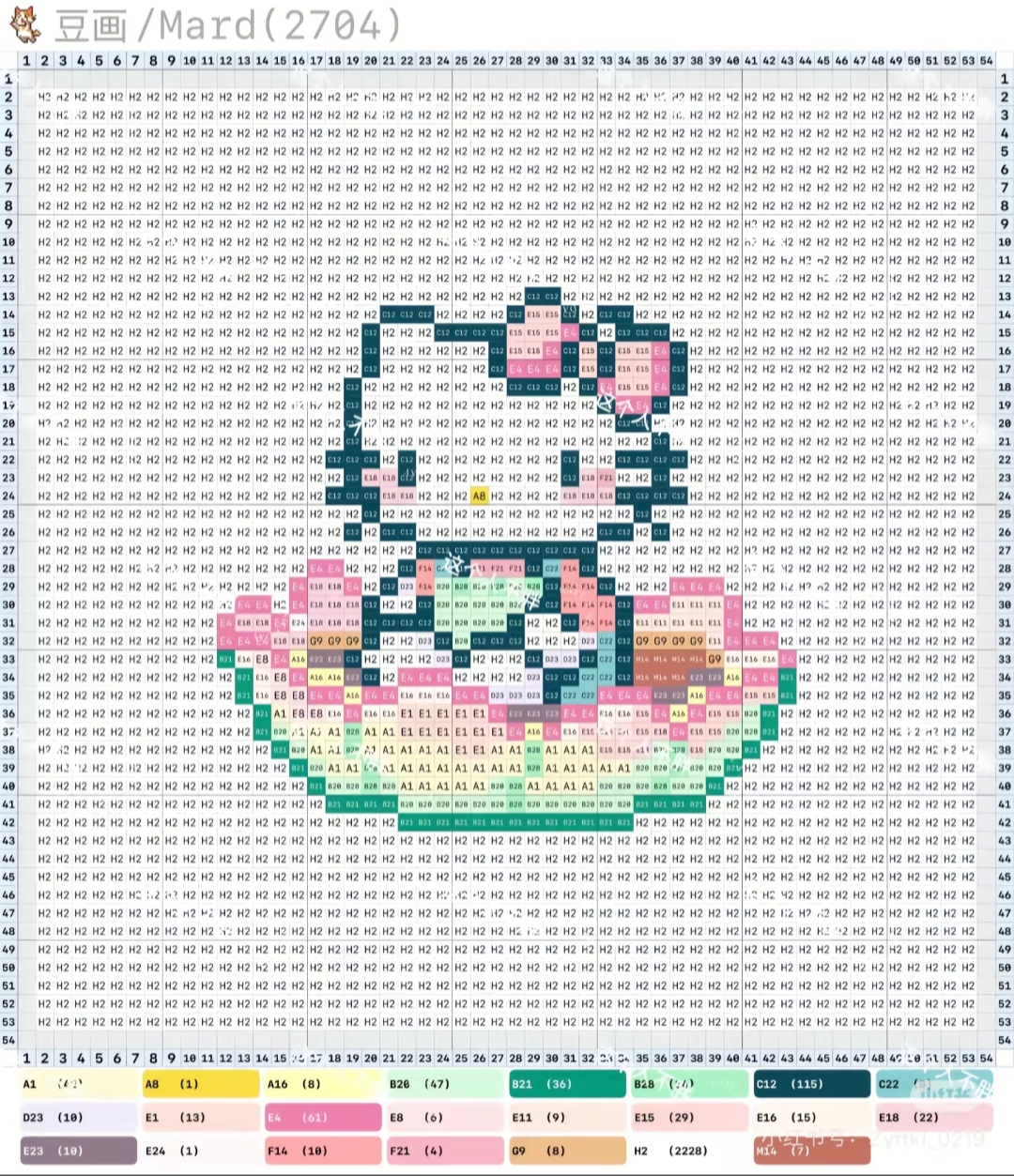 拼豆图纸 上班族版kitty