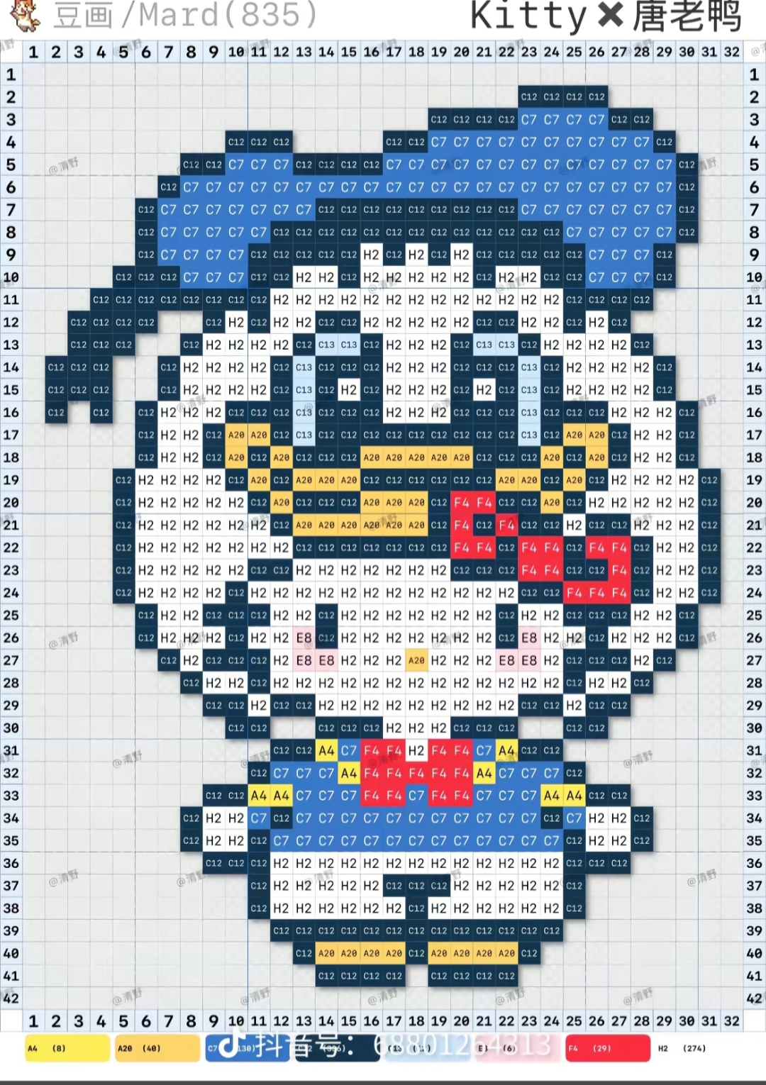 拼豆图纸 联名kitty