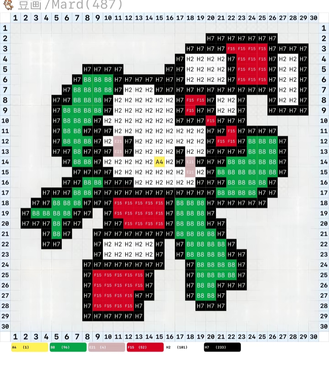 拼豆图纸 圣诞hello kitty