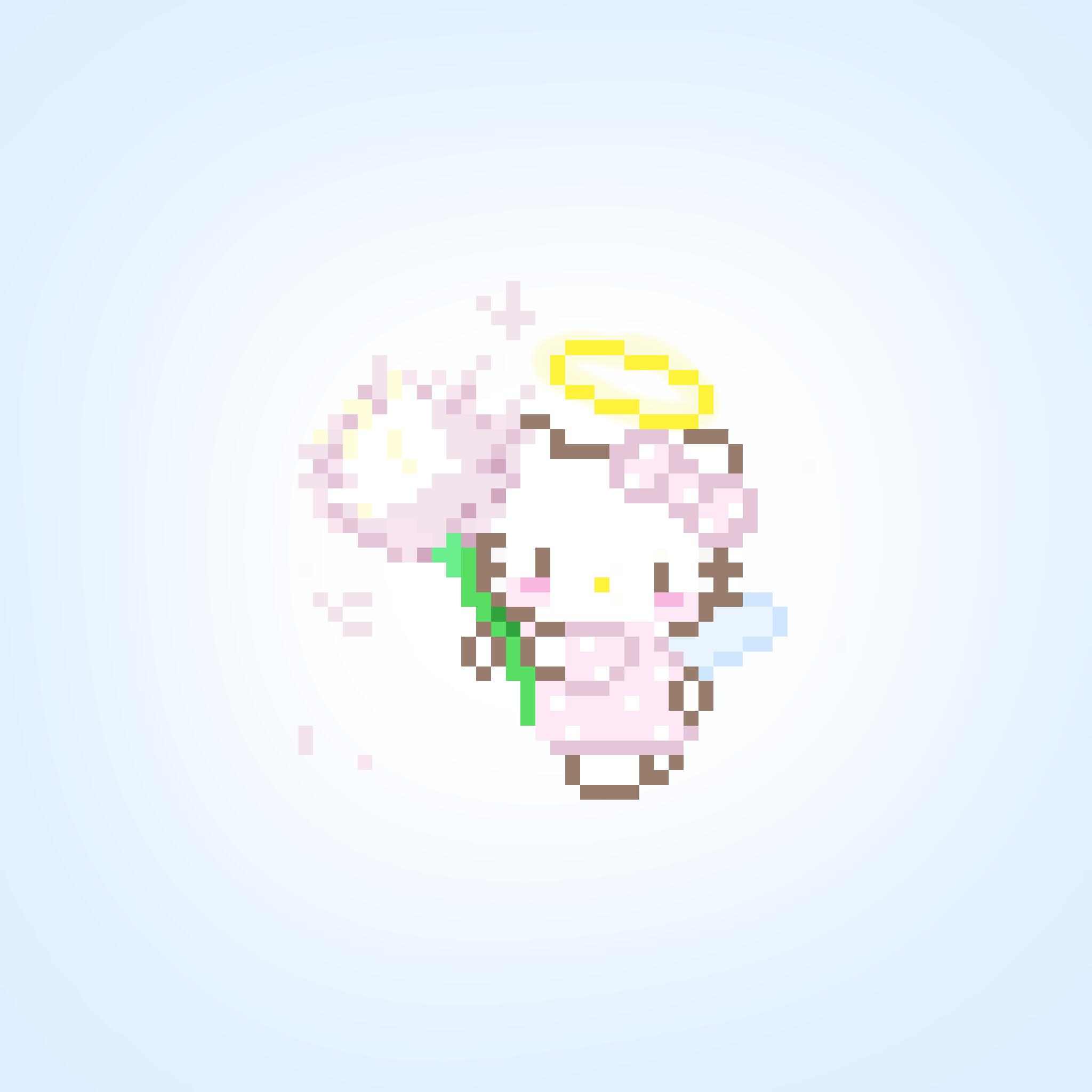 拼豆图纸 HelloKitty手捧鲜花
