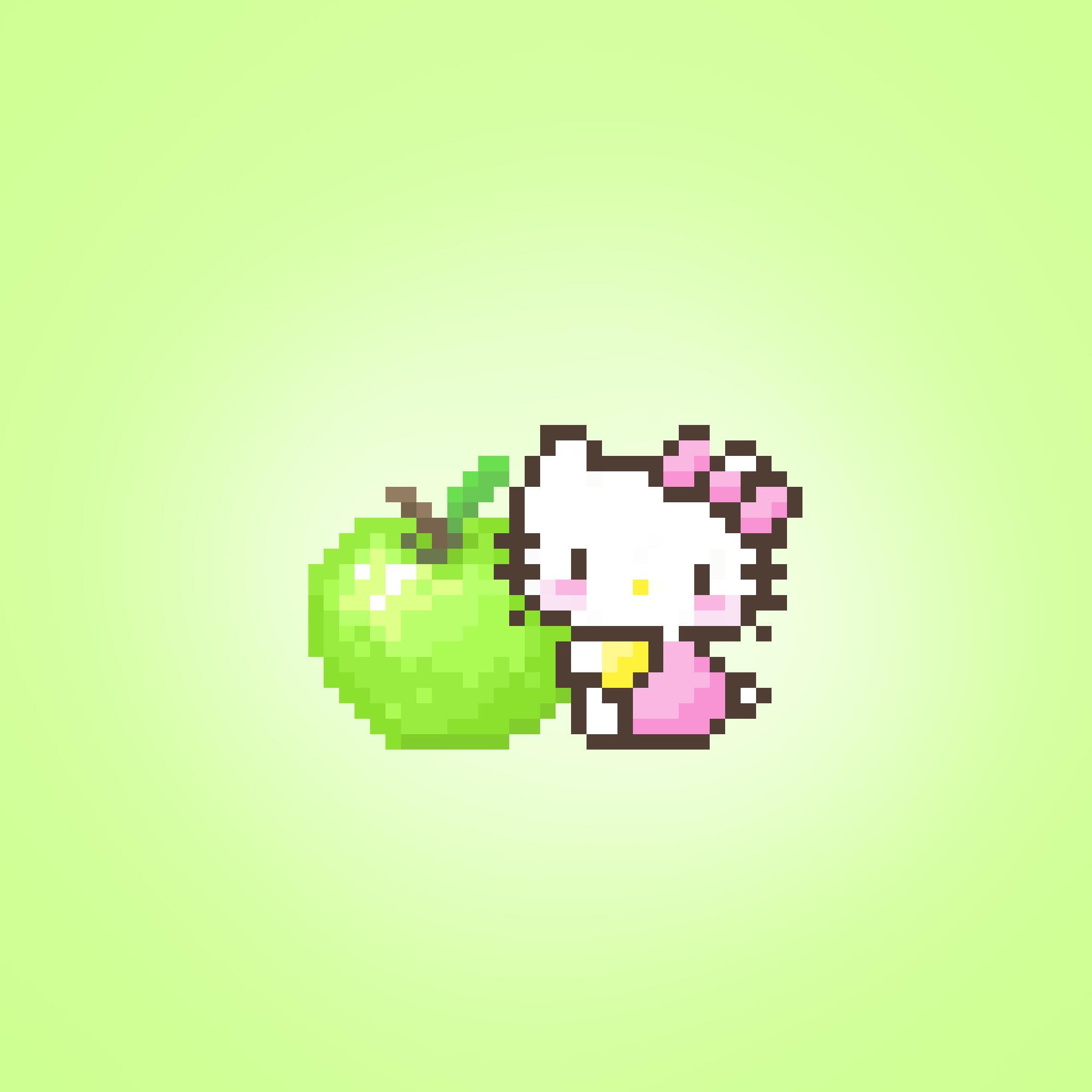 拼豆图纸 HelloKitty手捧鲜花