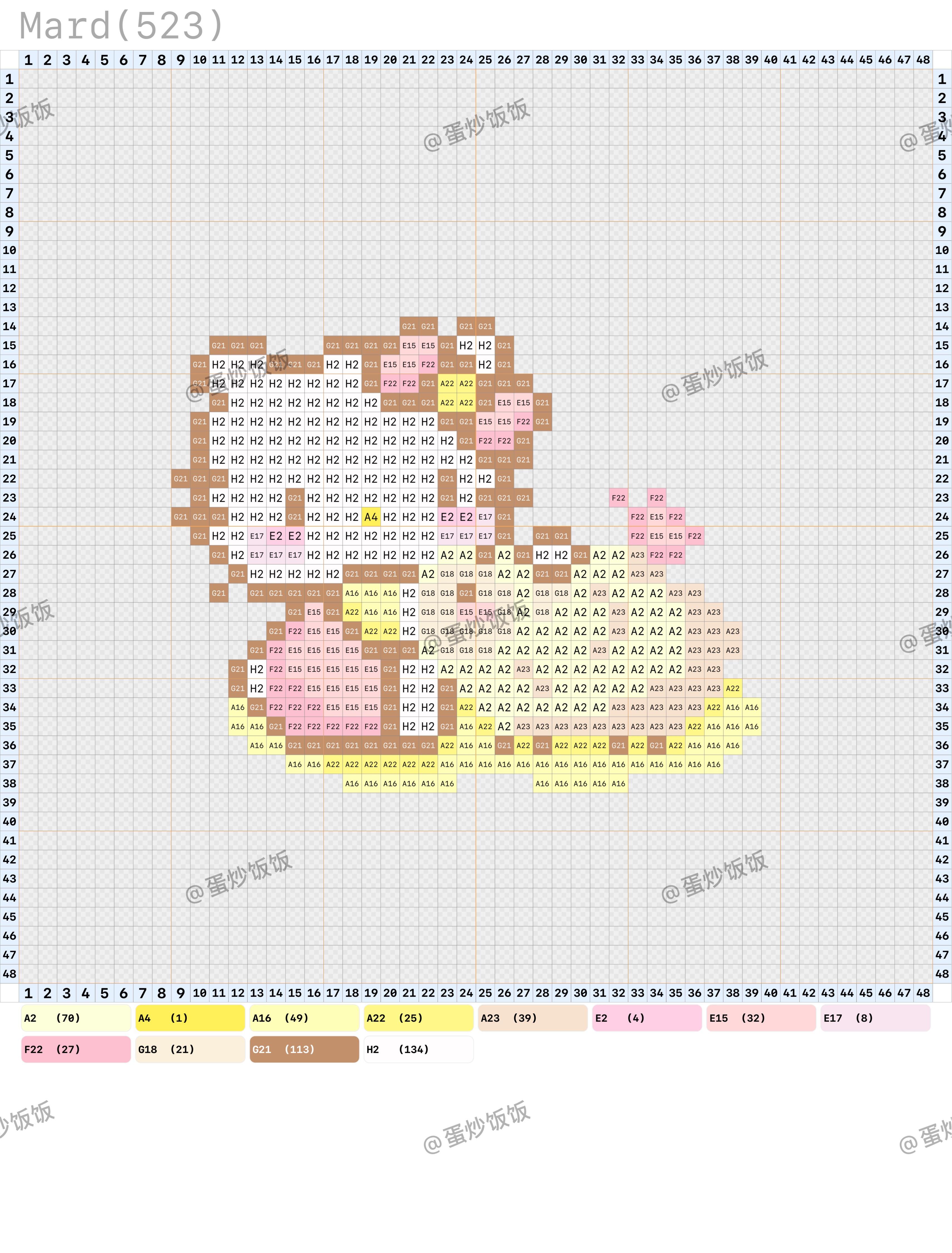 拼豆图纸 HelloKitty手捧鲜花