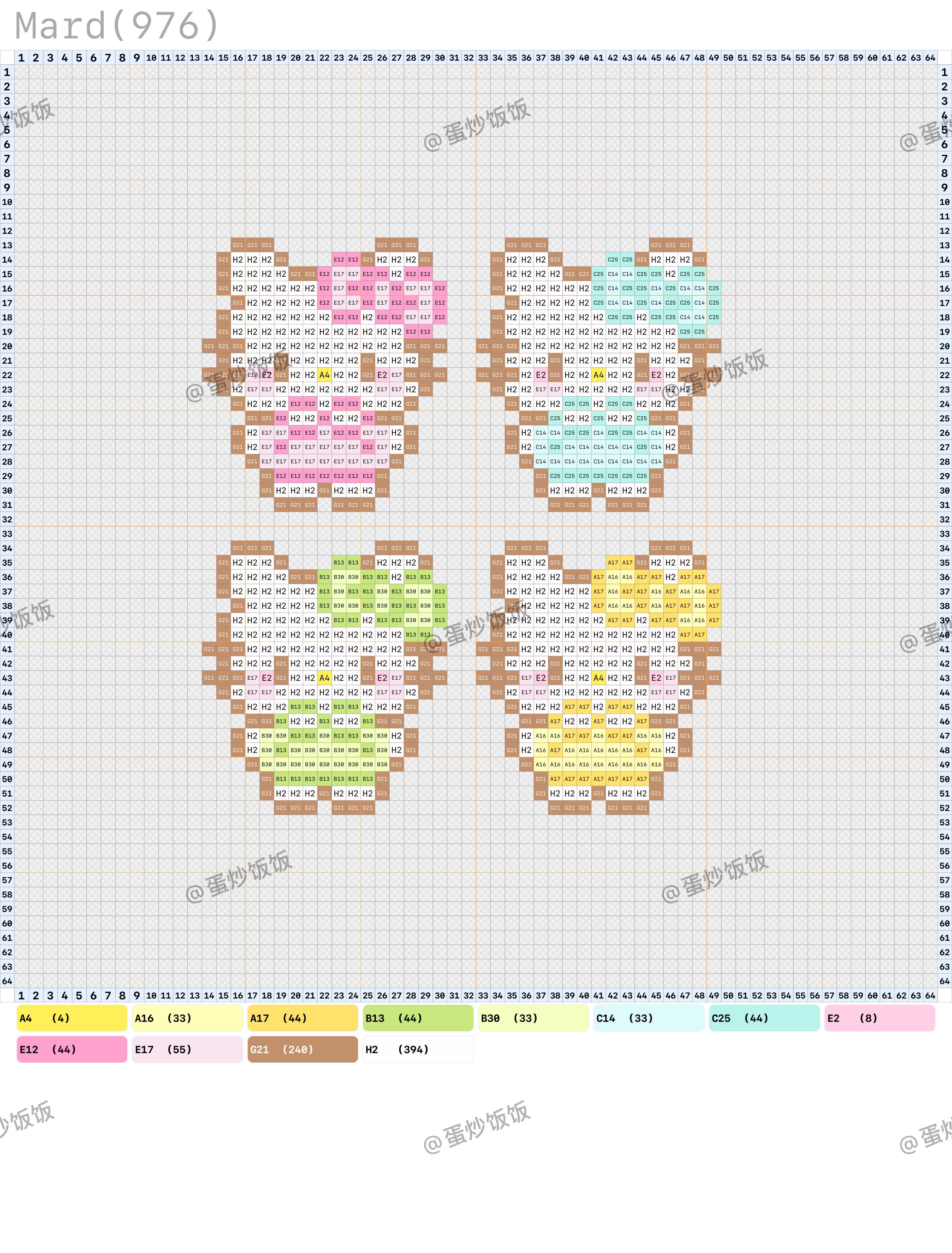 拼豆图纸 hello kitty 小鼻嘎系列