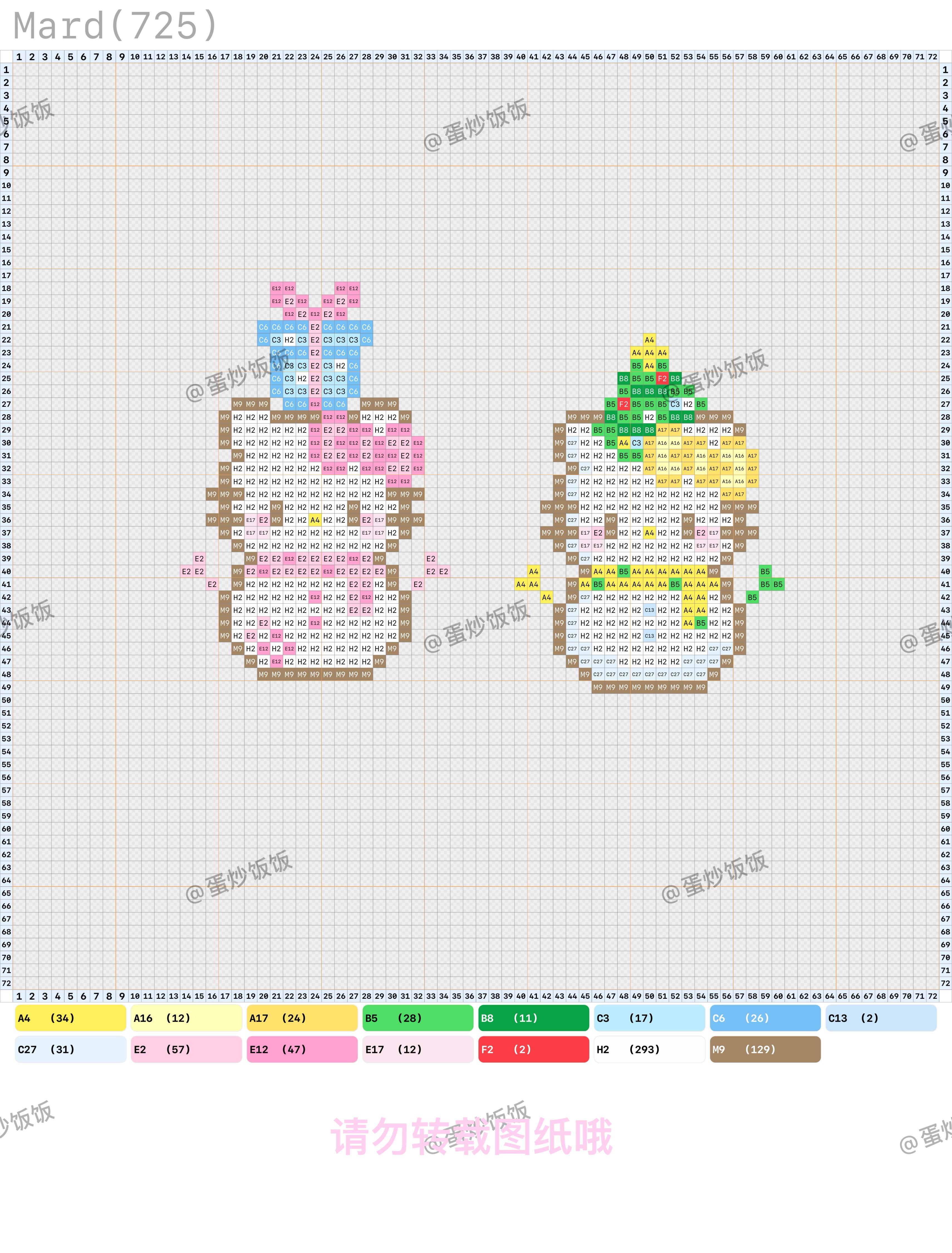 拼豆图纸 hello kitty 小鼻嘎系列
