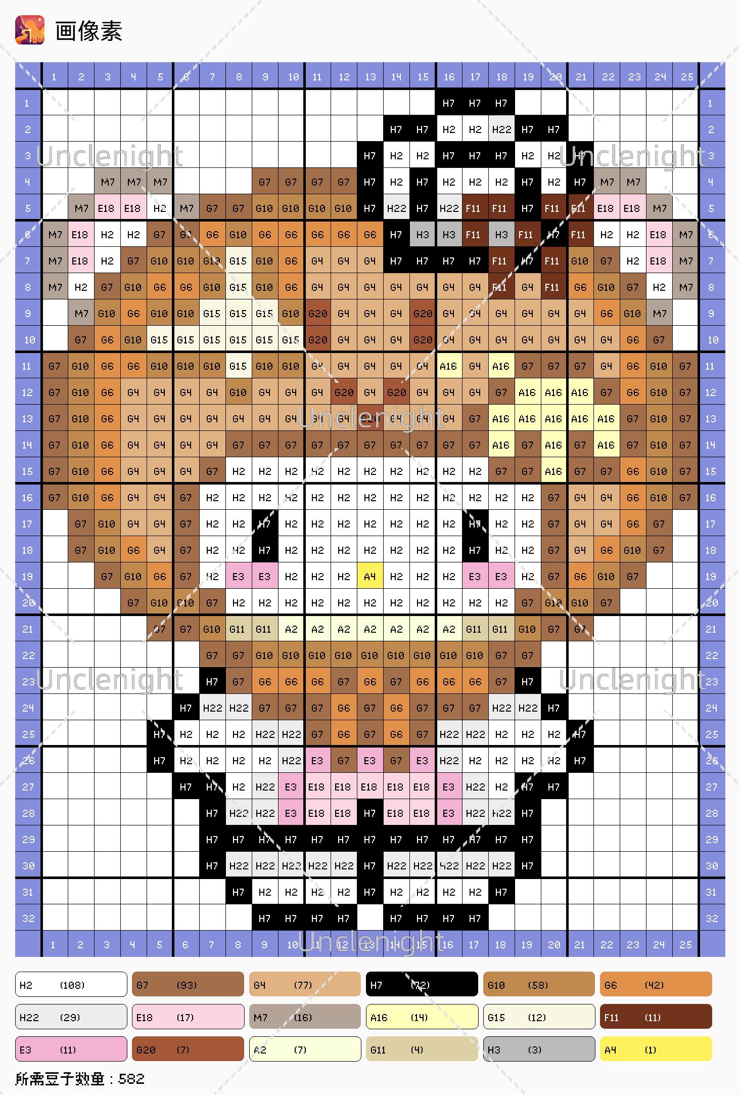 拼豆图纸 hello kitty 小鼻嘎系列