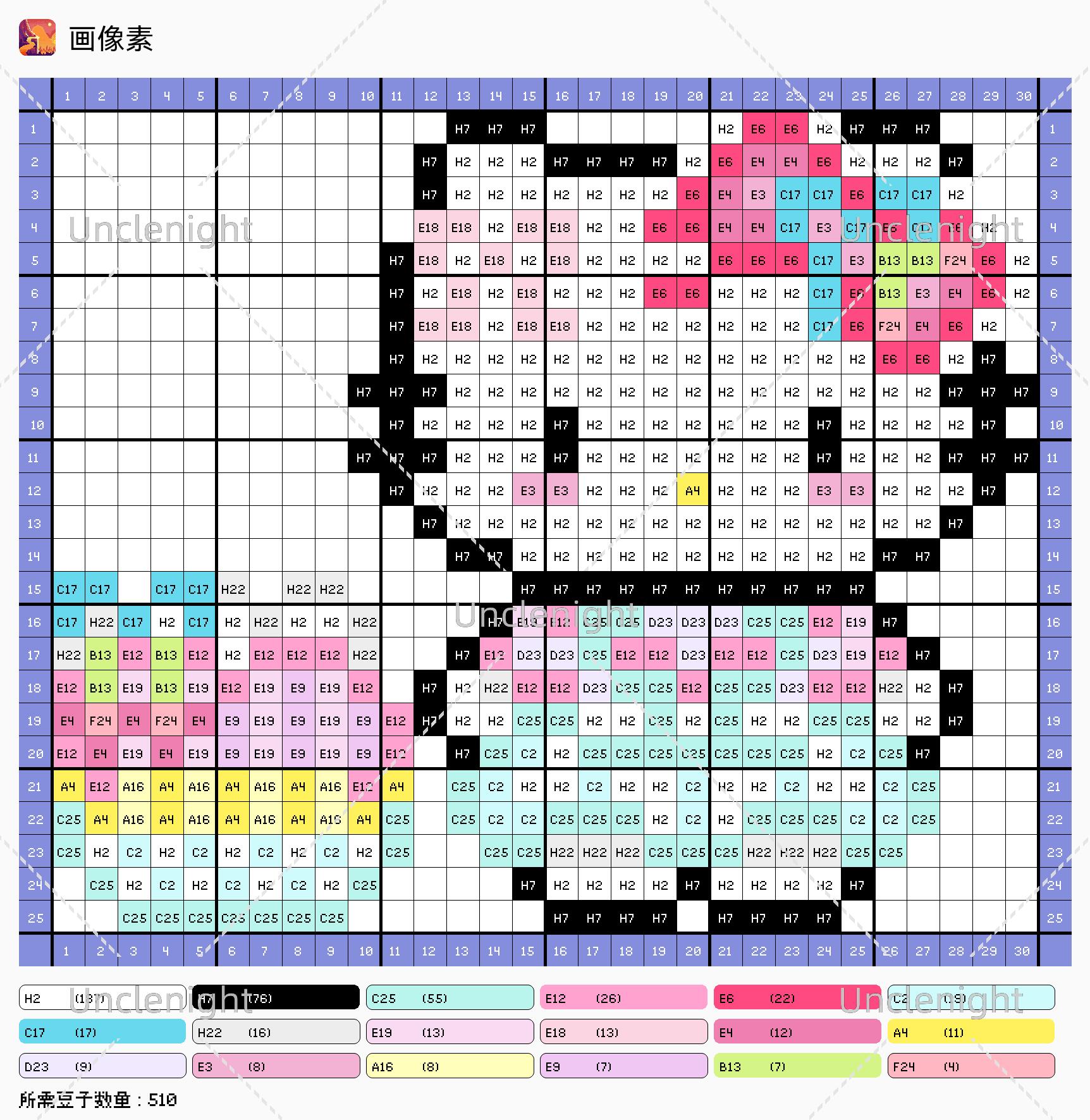 拼豆图纸 hello kitty 小鼻嘎系列
