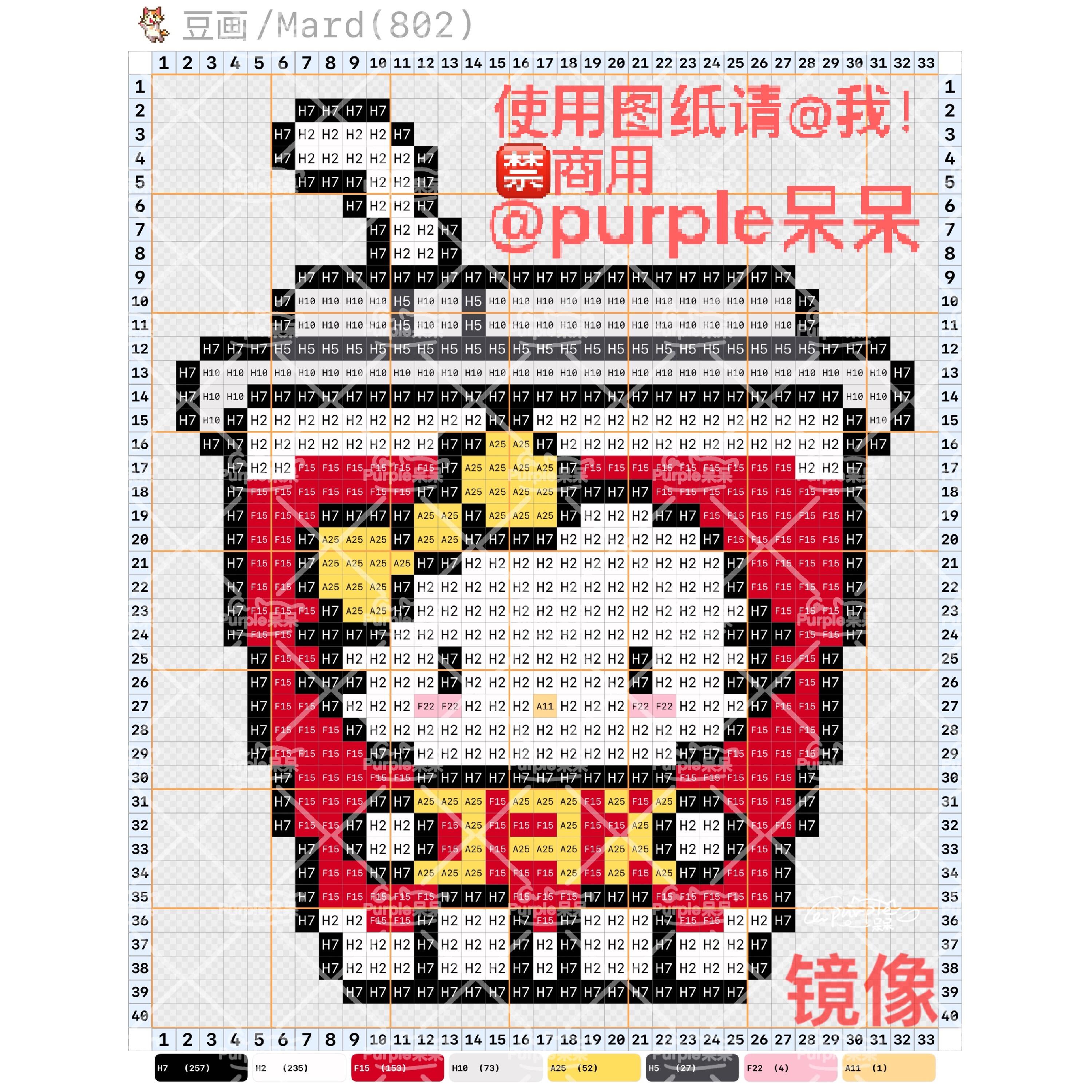 拼豆图纸 美食版kitty