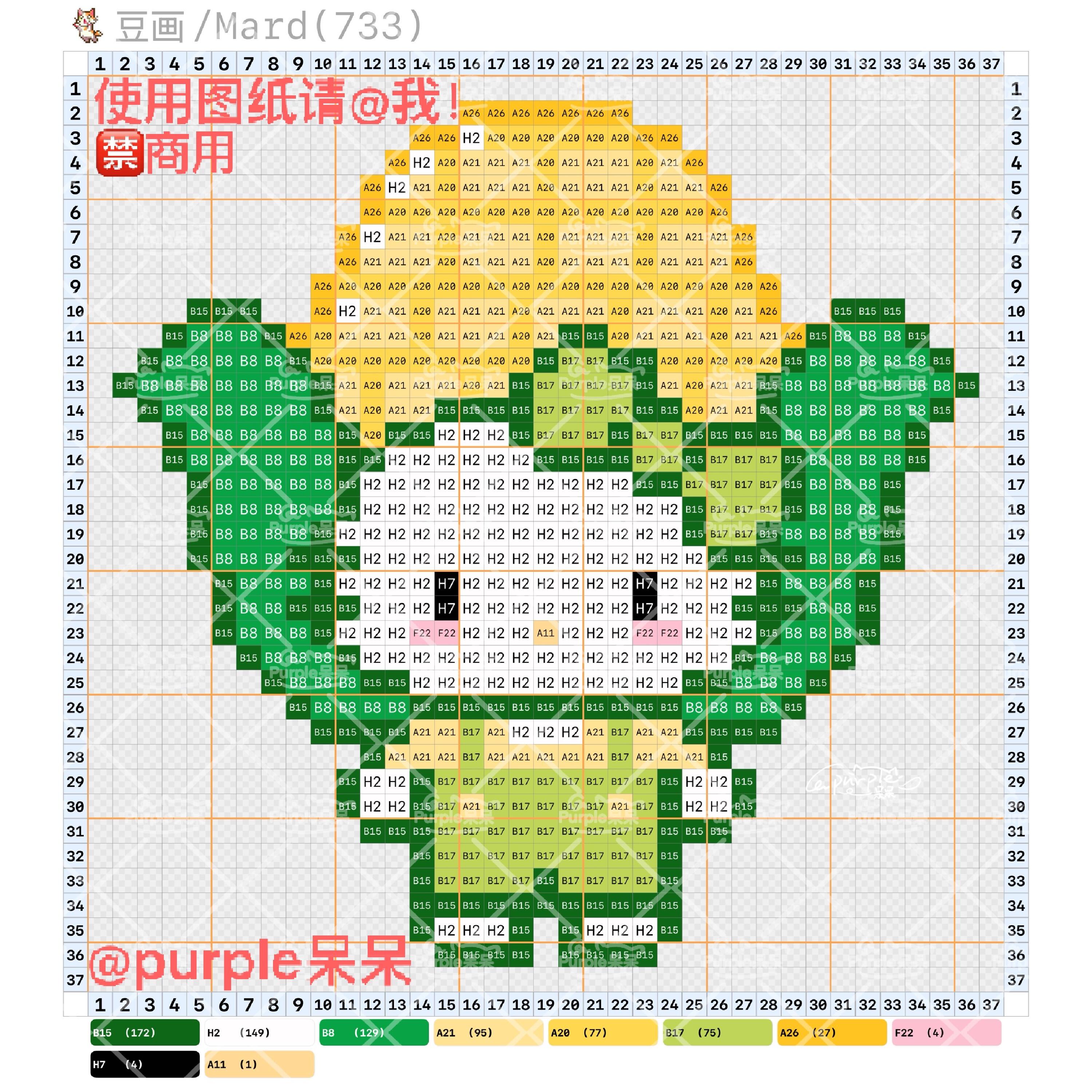 拼豆图纸 蔬菜kitty