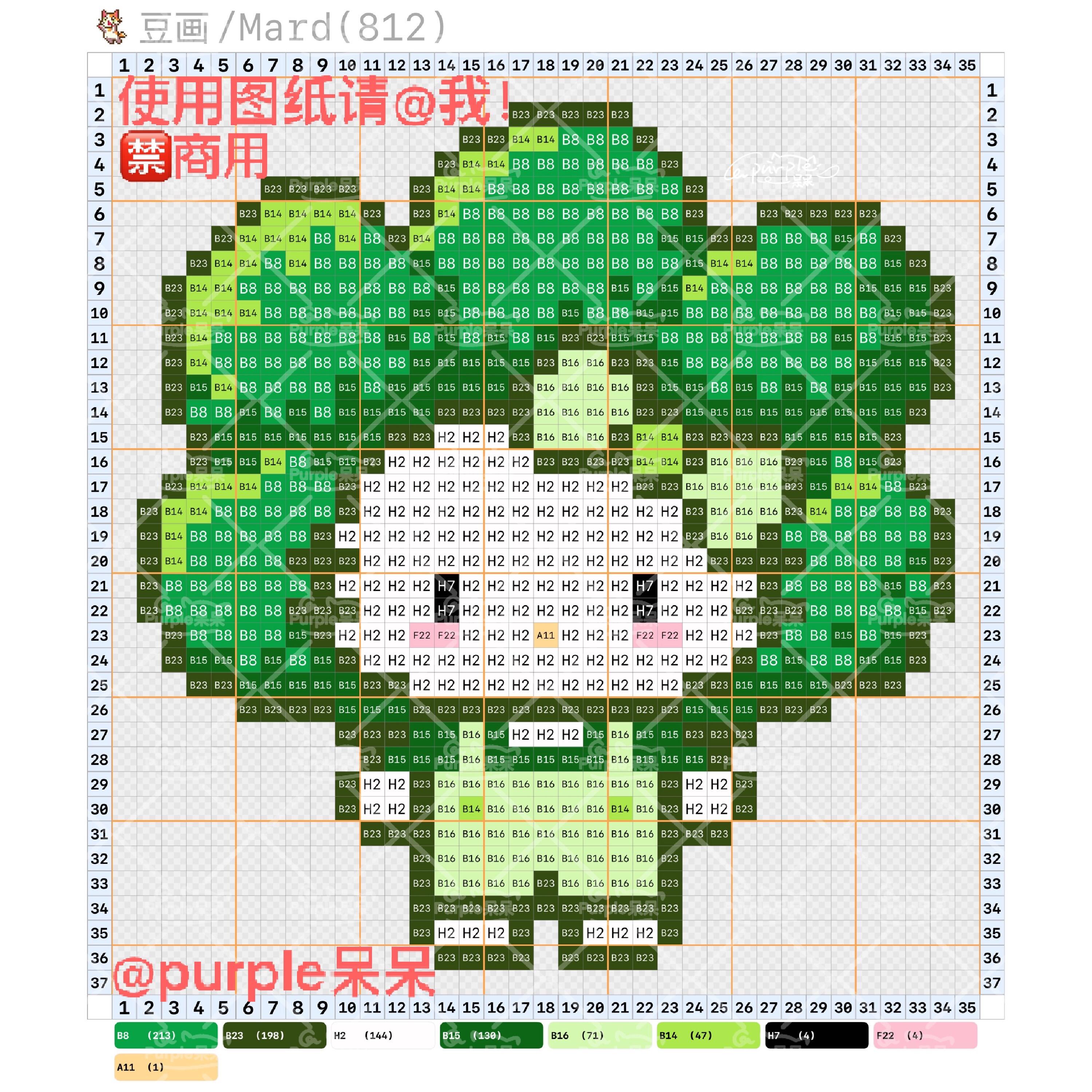 拼豆图纸 蔬菜kitty