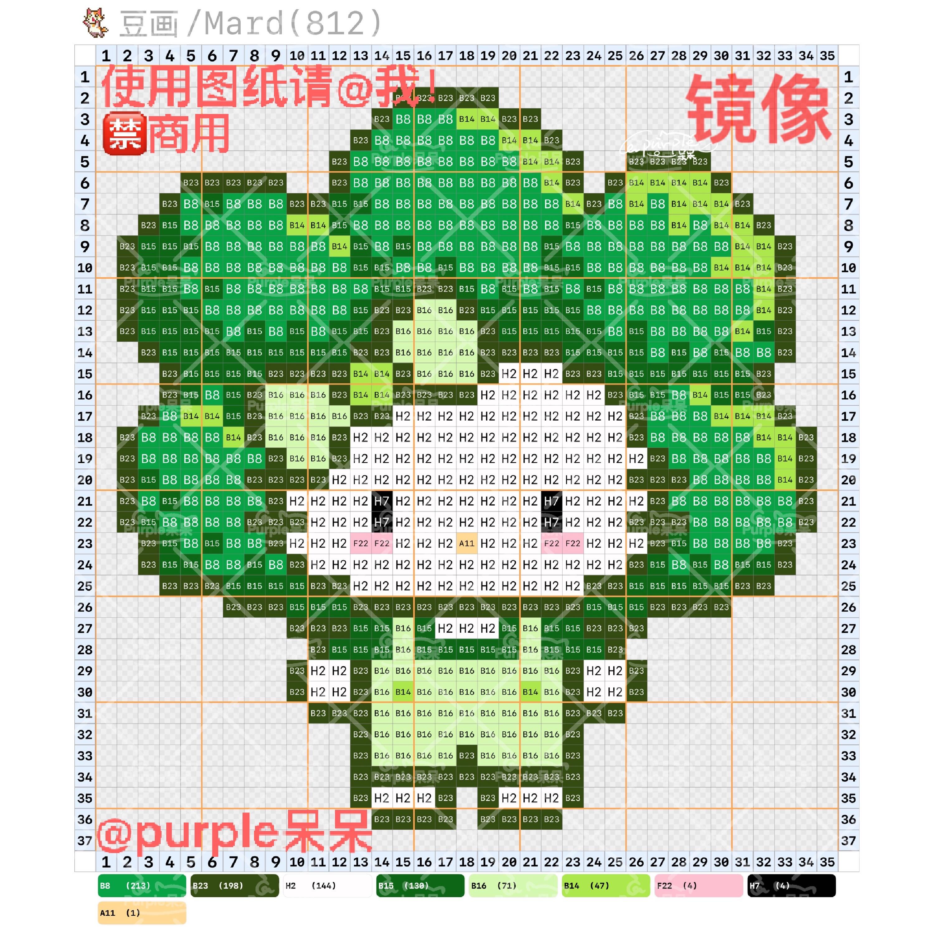 拼豆图纸 蔬菜kitty