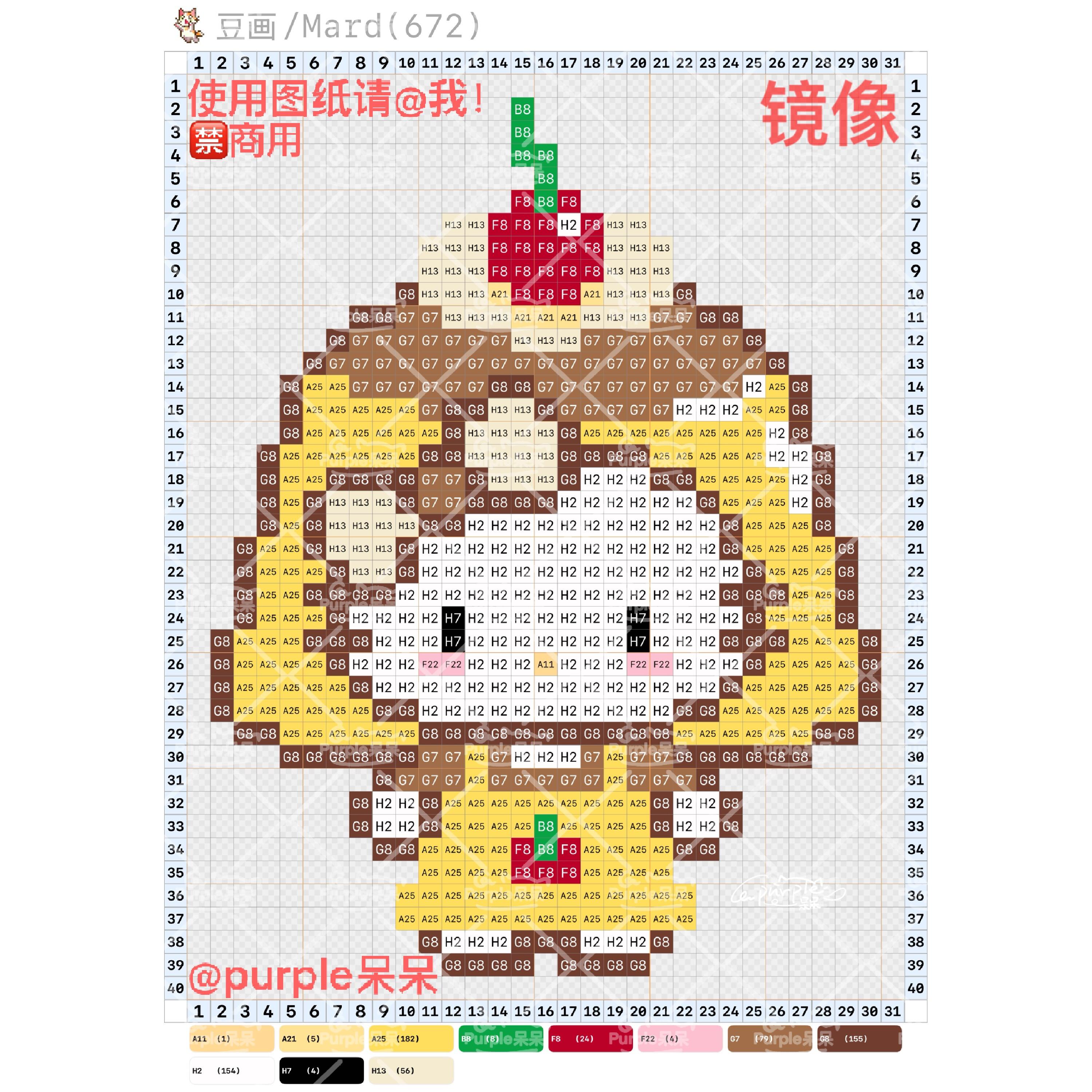 拼豆图纸 美食版kitty