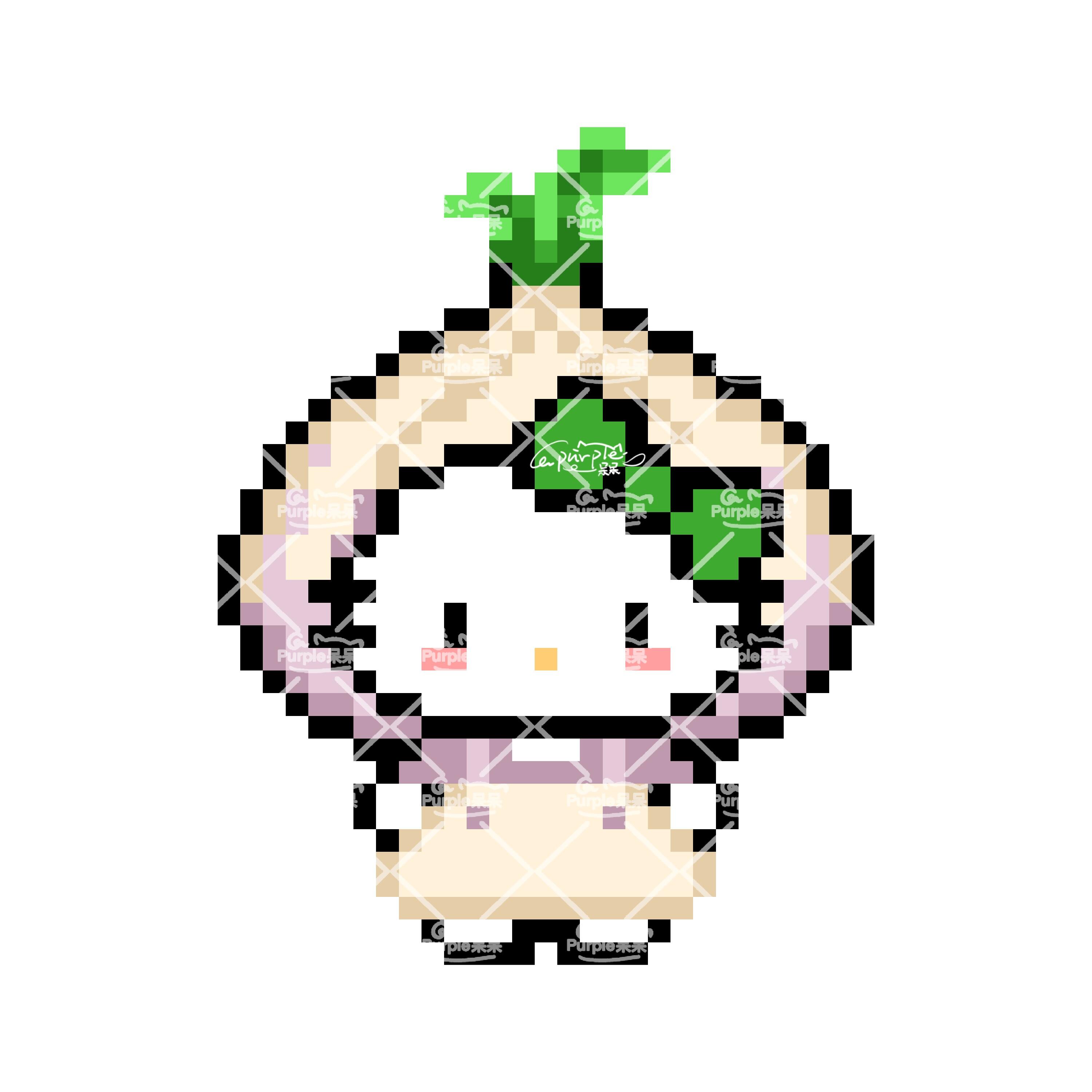 拼豆图纸 蔬菜kitty