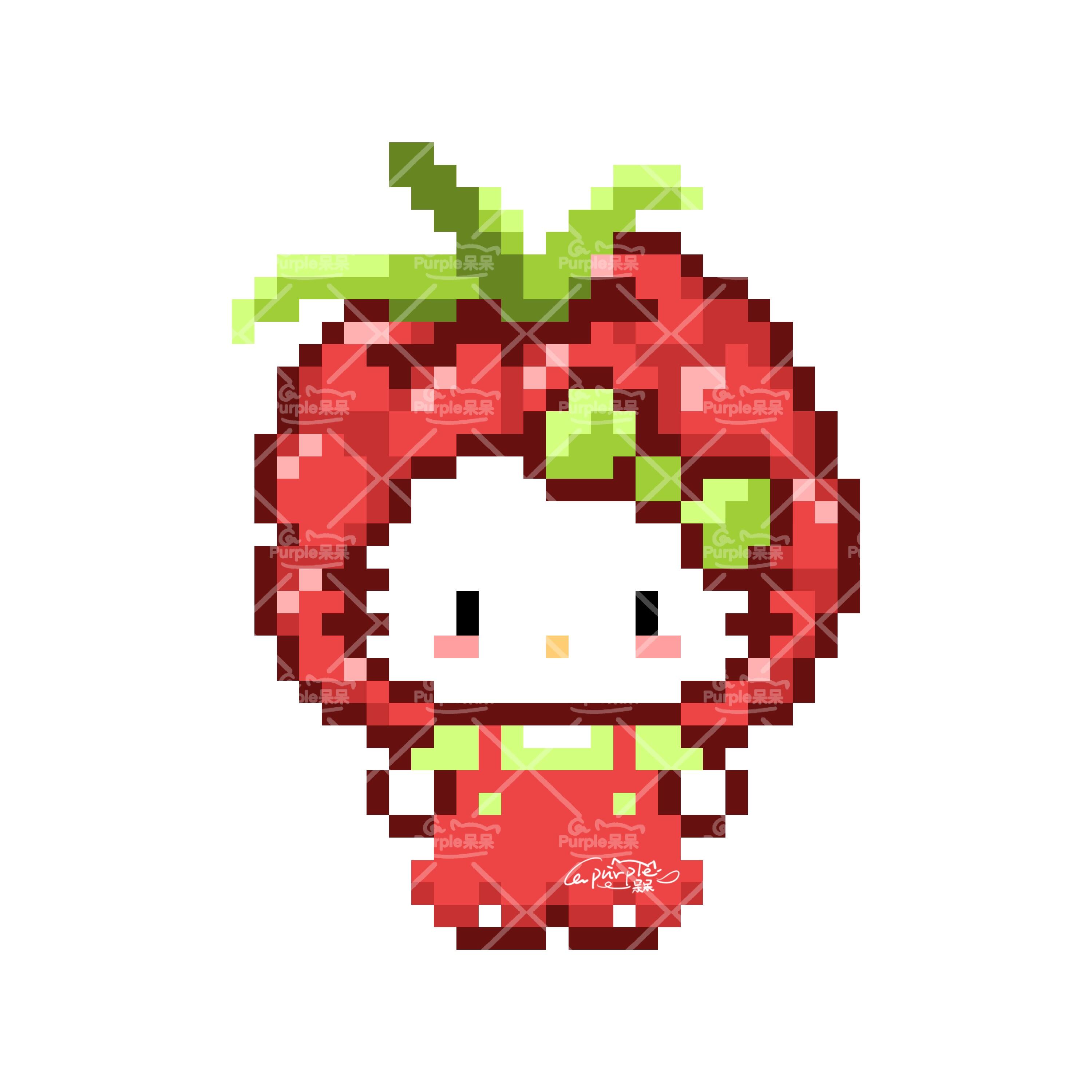 拼豆图纸 蔬菜kitty