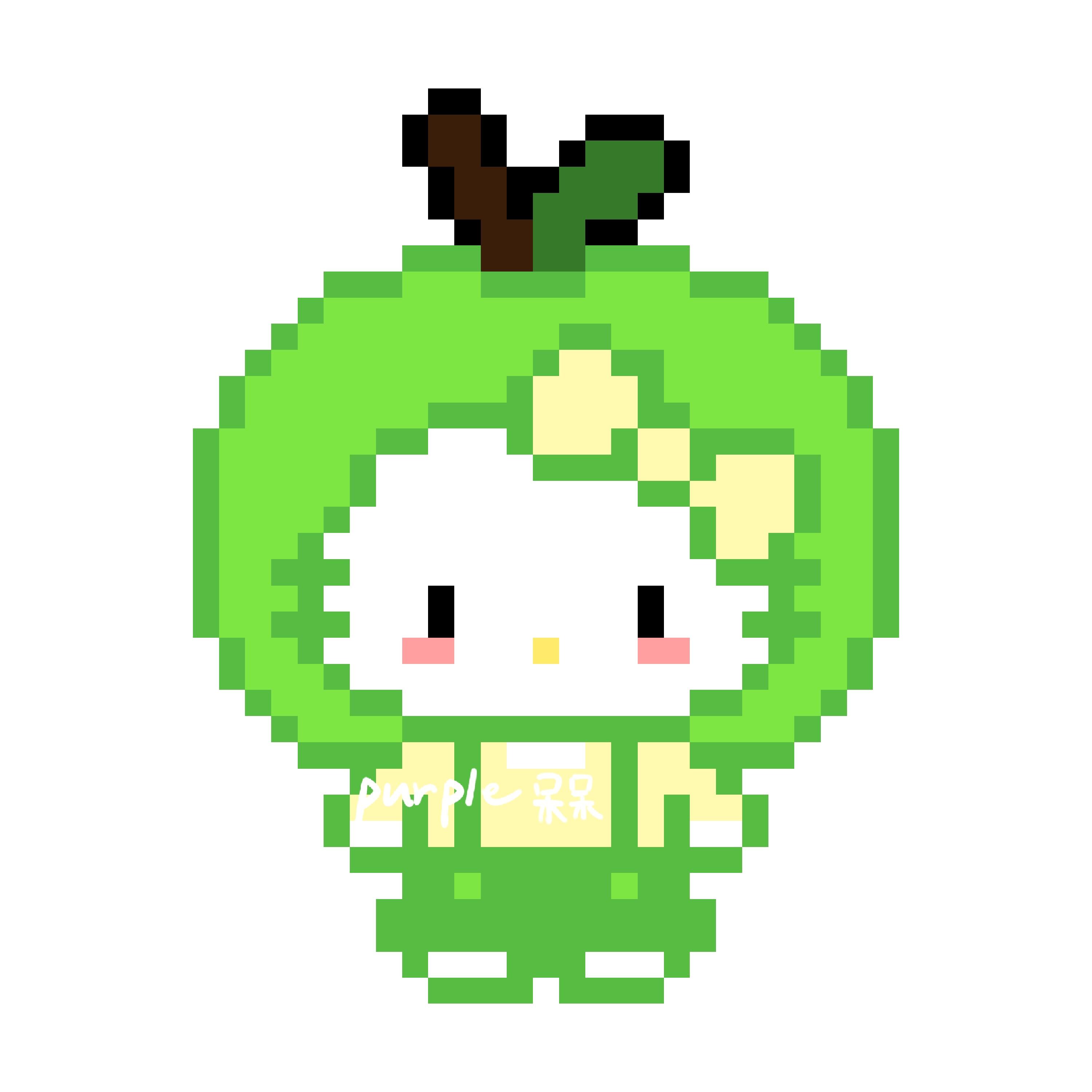拼豆图纸 水果kitty
