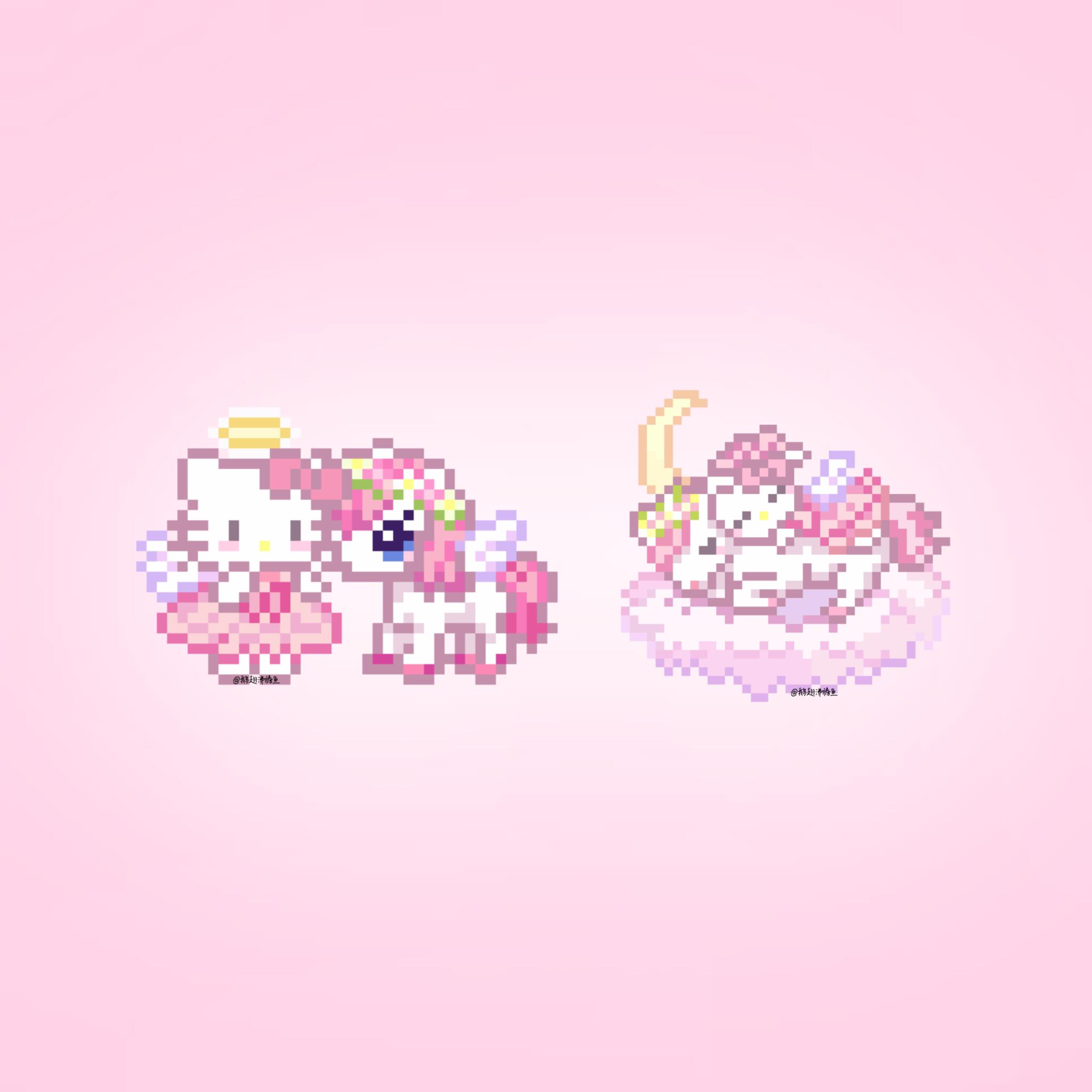 拼豆图纸 天使kitty