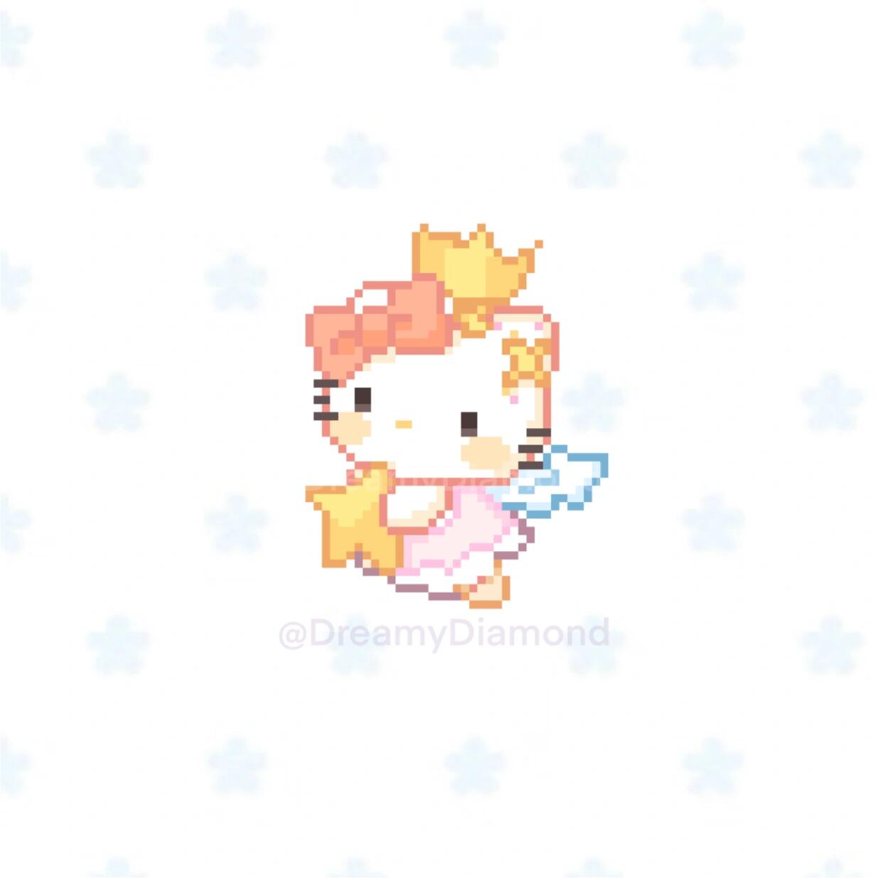 拼豆图纸 天使kitty