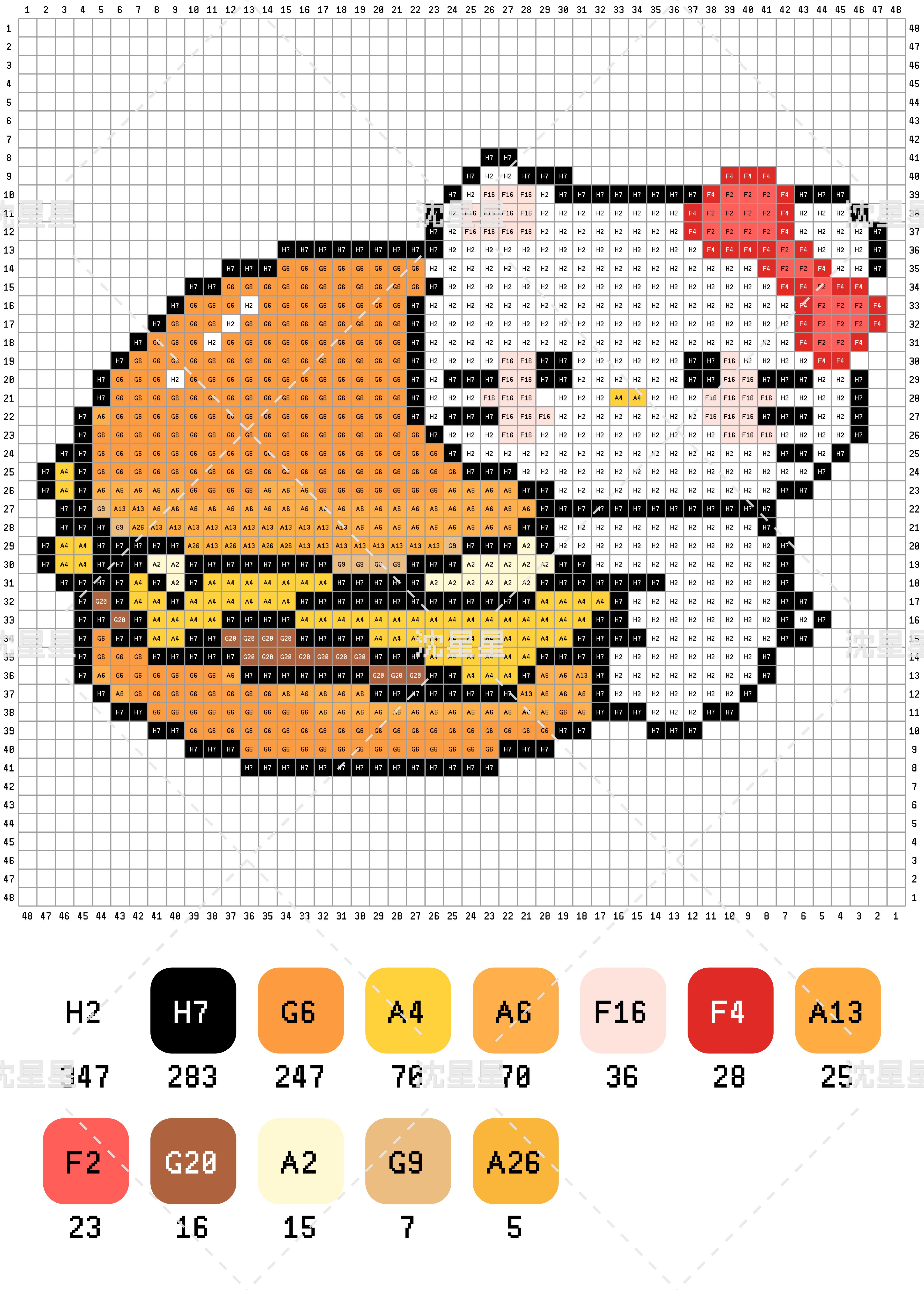 拼豆图纸 麦当劳kitty