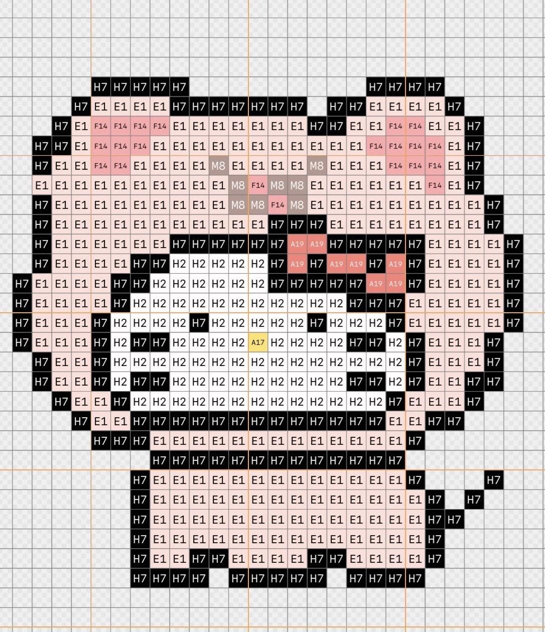 拼豆图纸 头套kitty