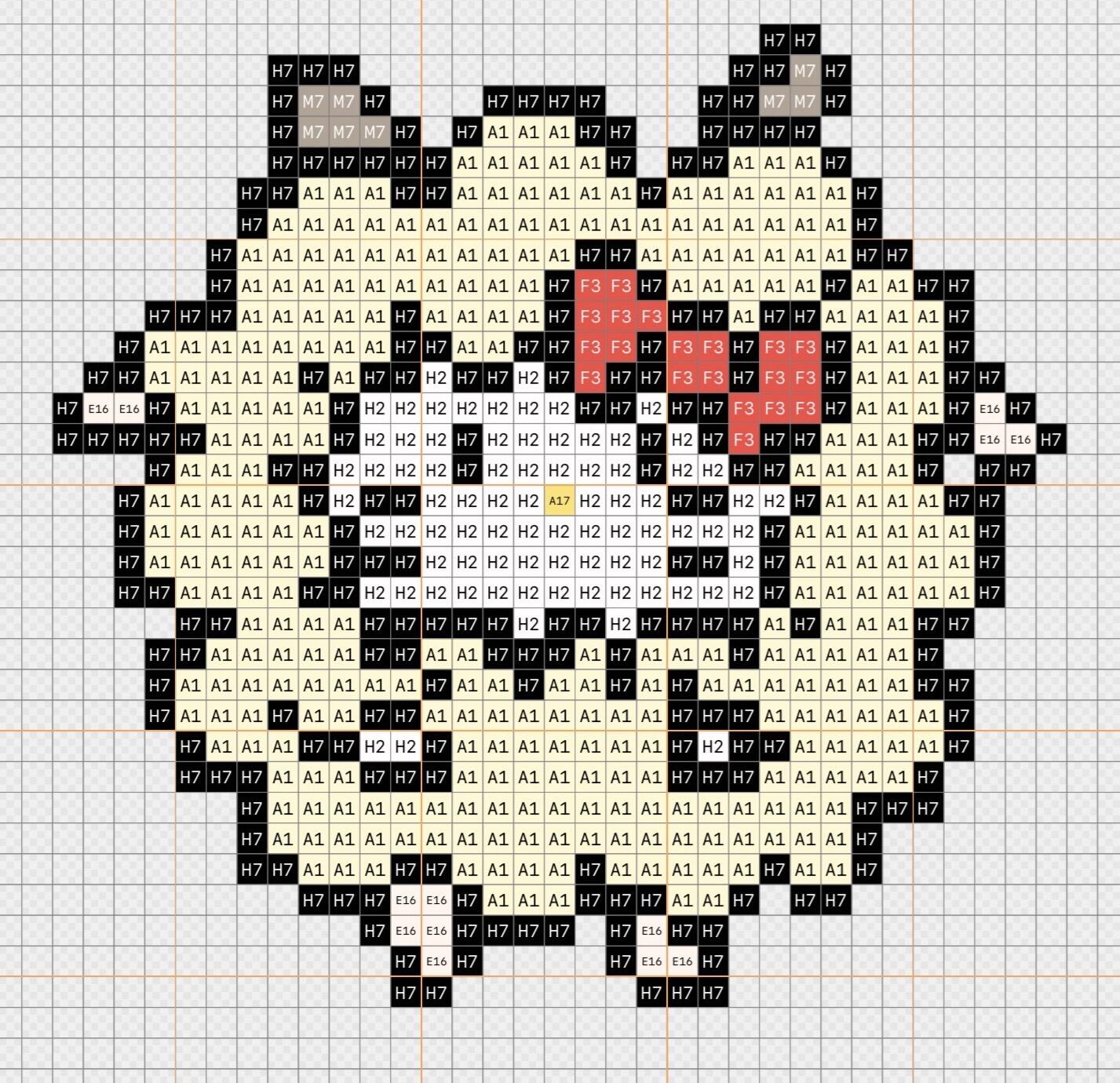 拼豆图纸 头套kitty