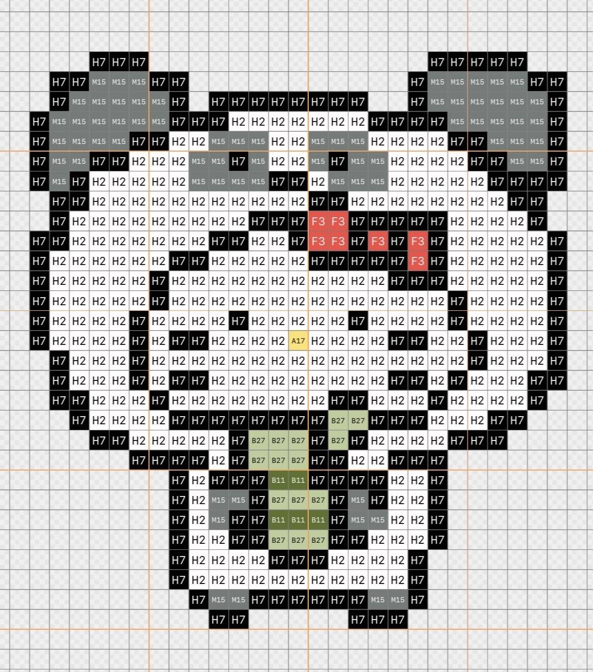 拼豆图纸 头套kitty