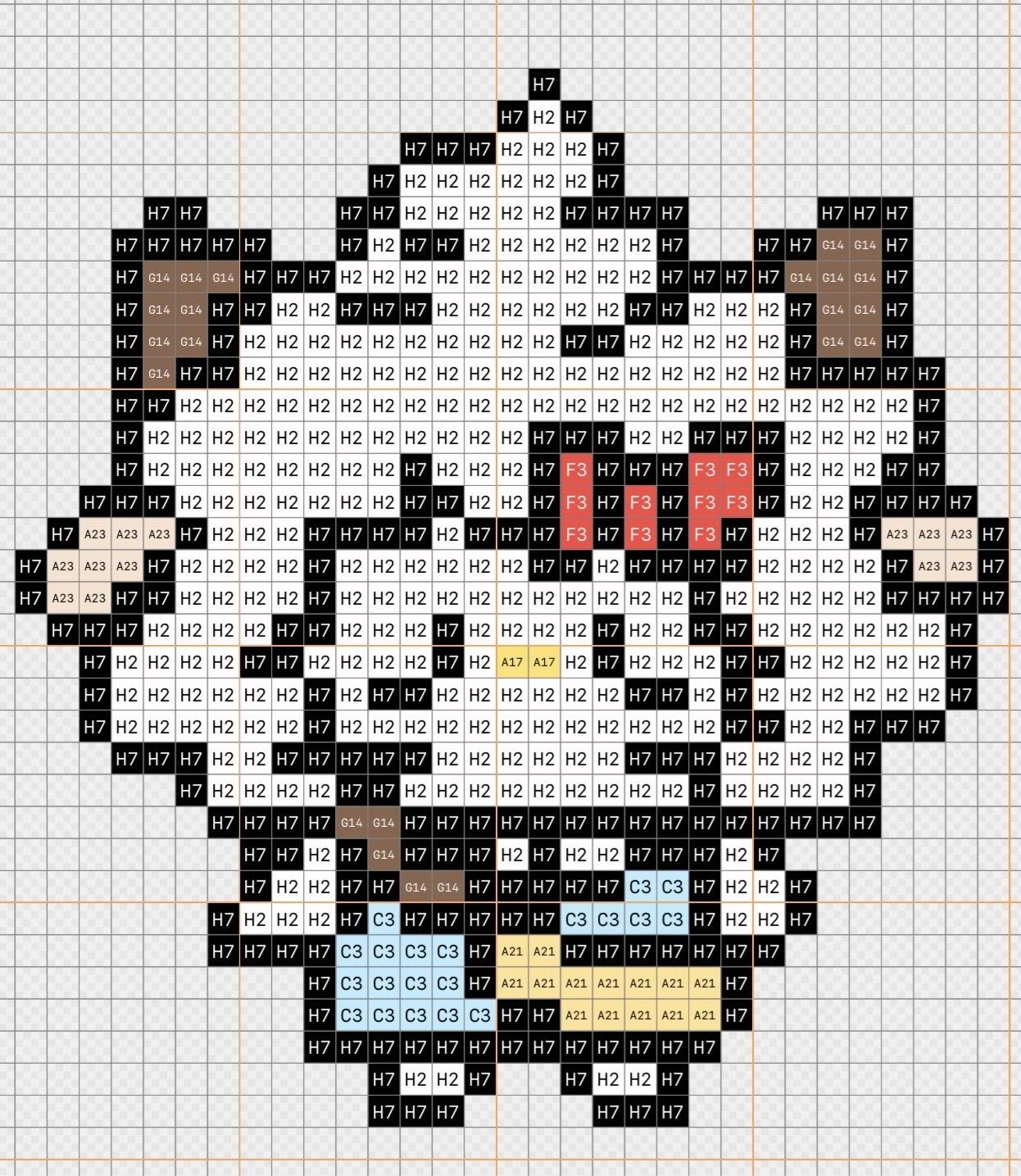 拼豆图纸 头套kitty