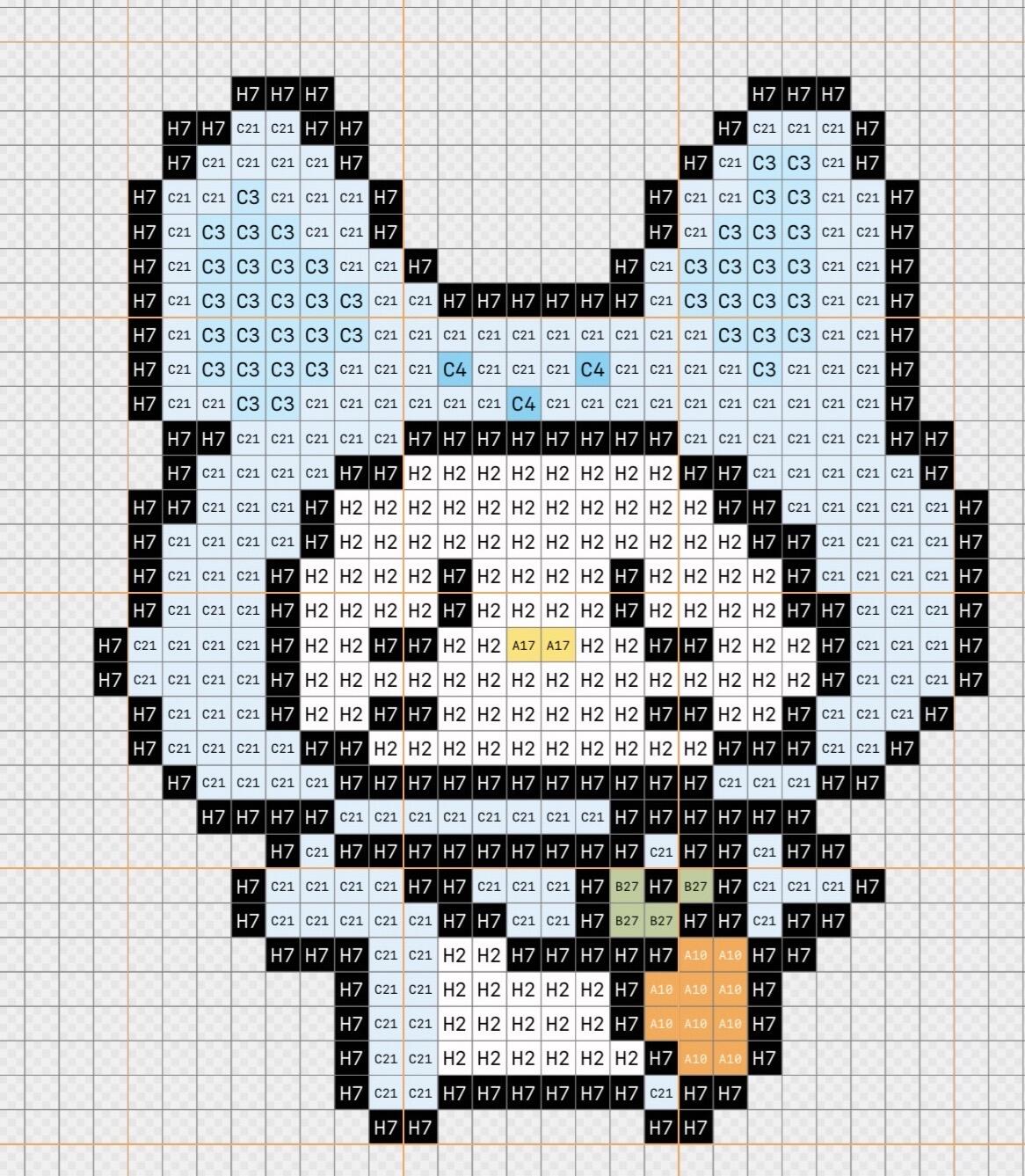拼豆图纸 头套kitty