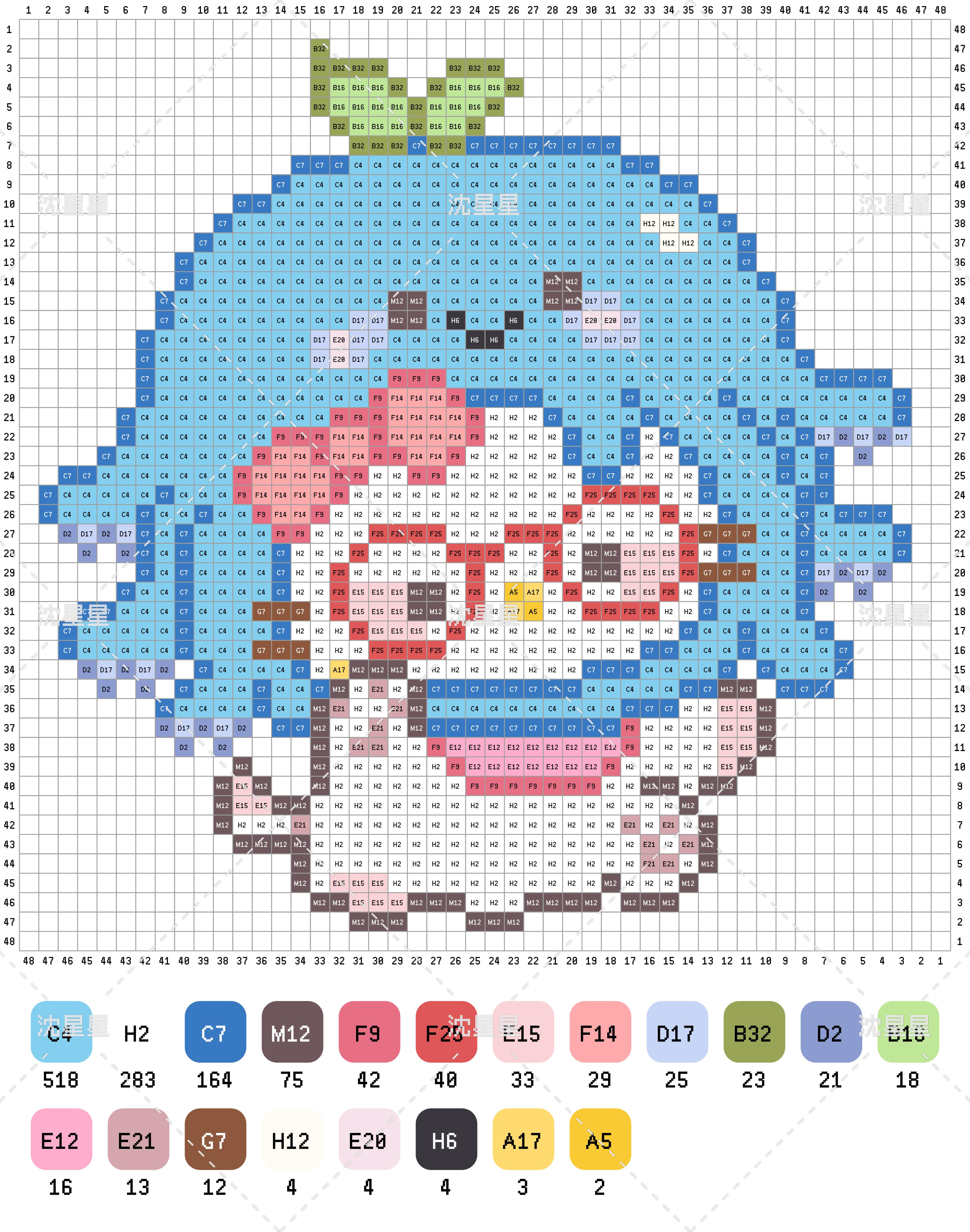 拼豆图纸 HelloKitty头套kitty_2