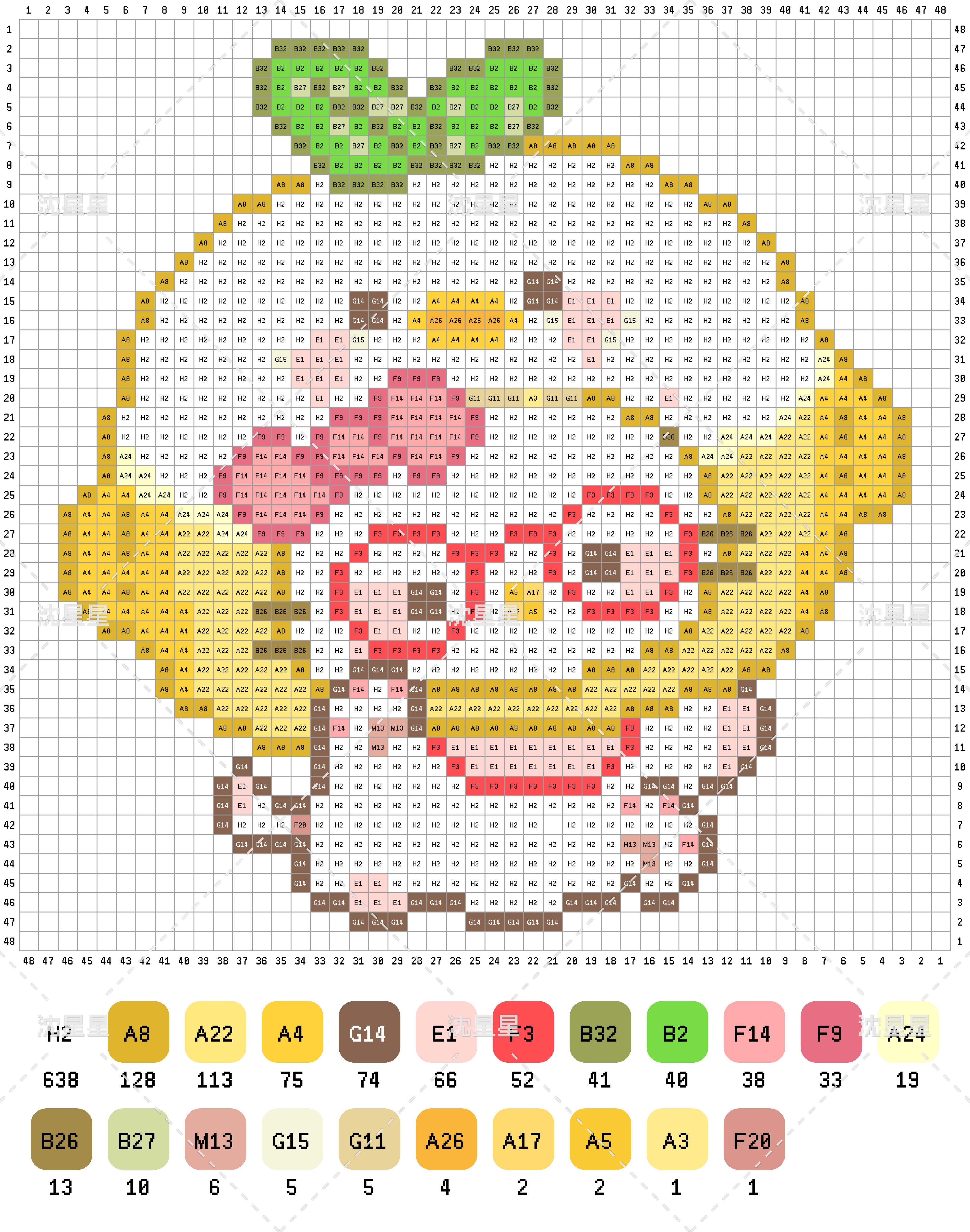 拼豆图纸 HelloKitty头套kitty_2