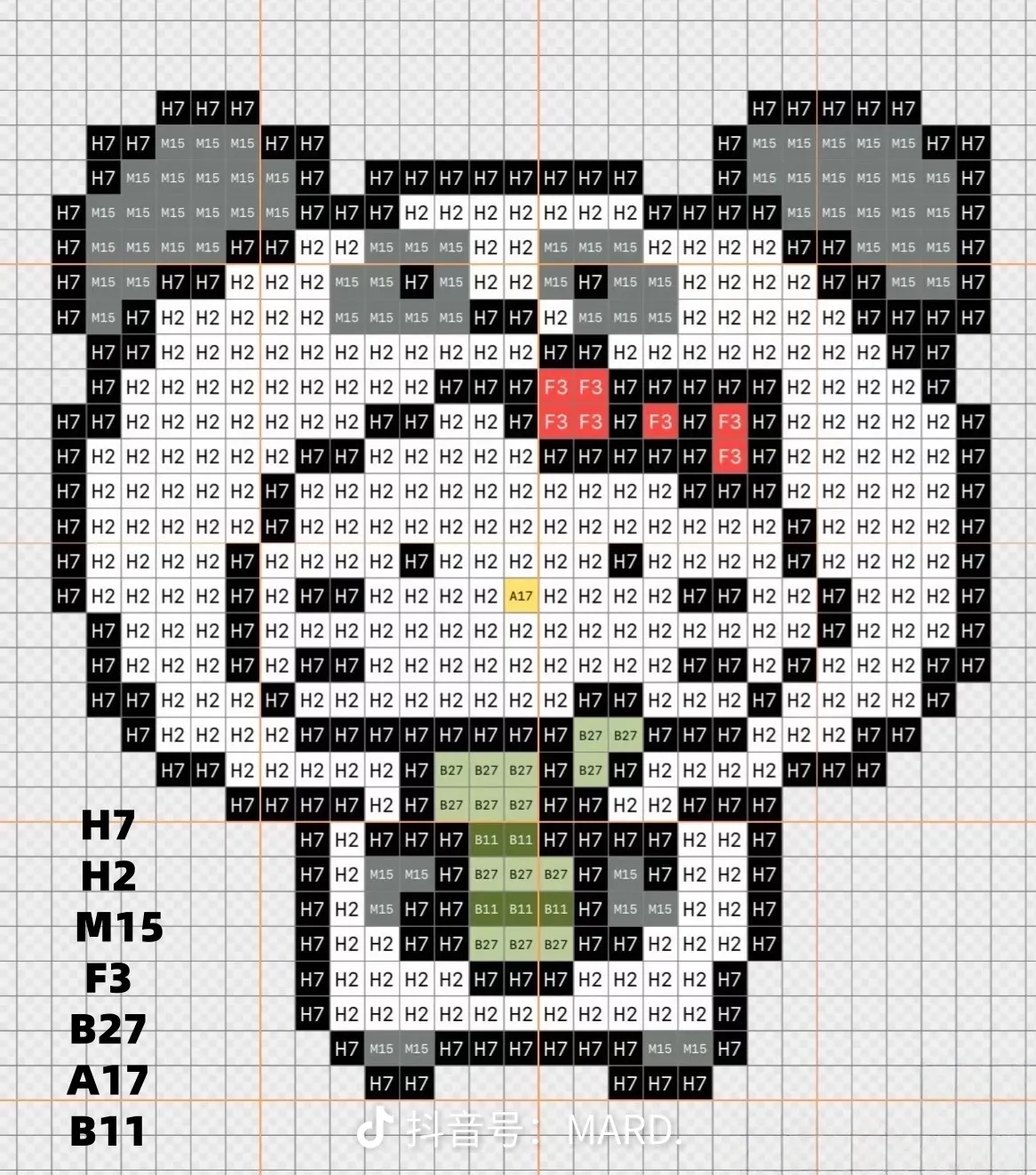拼豆图纸 联名kitty